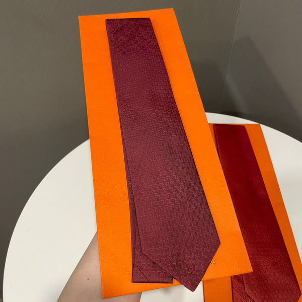 Hermes Tie Terre Battue H Lucky Horse Shoe
