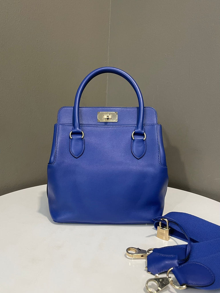 Hermes Toolbox 20 Bleu Electrique Swift