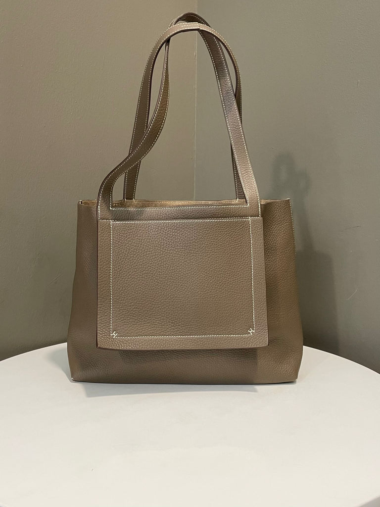 Hermes Cabasellier Shoulder Bag Etoupe Clemence