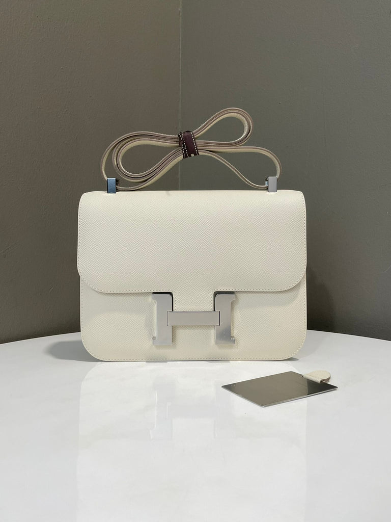 Hermes Constance 1-24 Craie Epsom