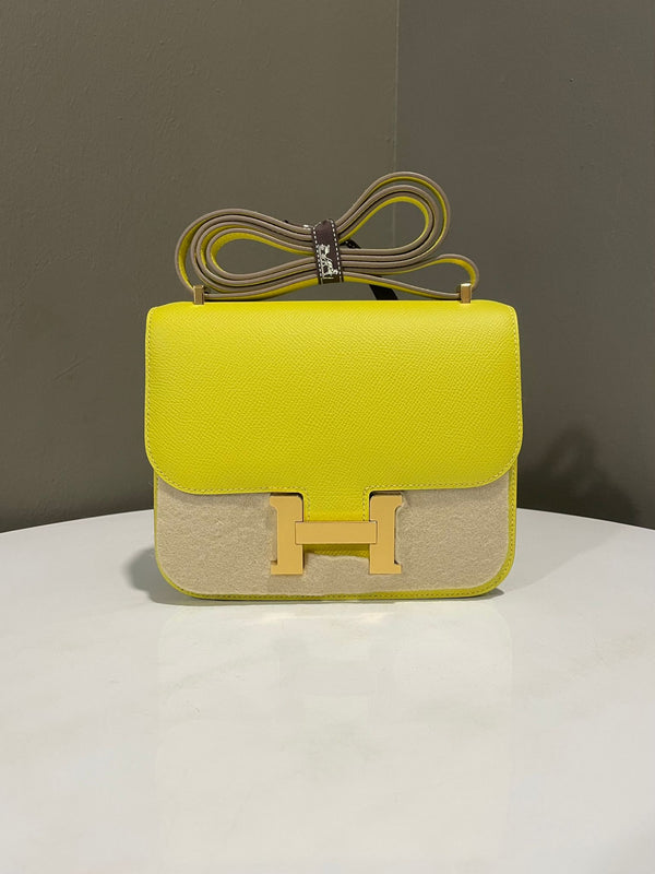 Hermes Constance 18 Lime Epsom