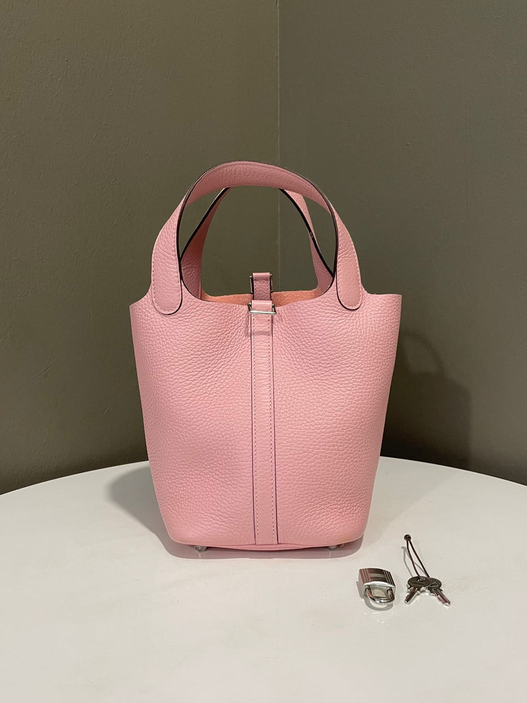 Hermes Picotin Lock 18  Rose Sakura Clemence
