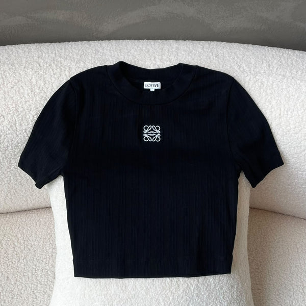 Loewe Anagram Cropped Top
Black