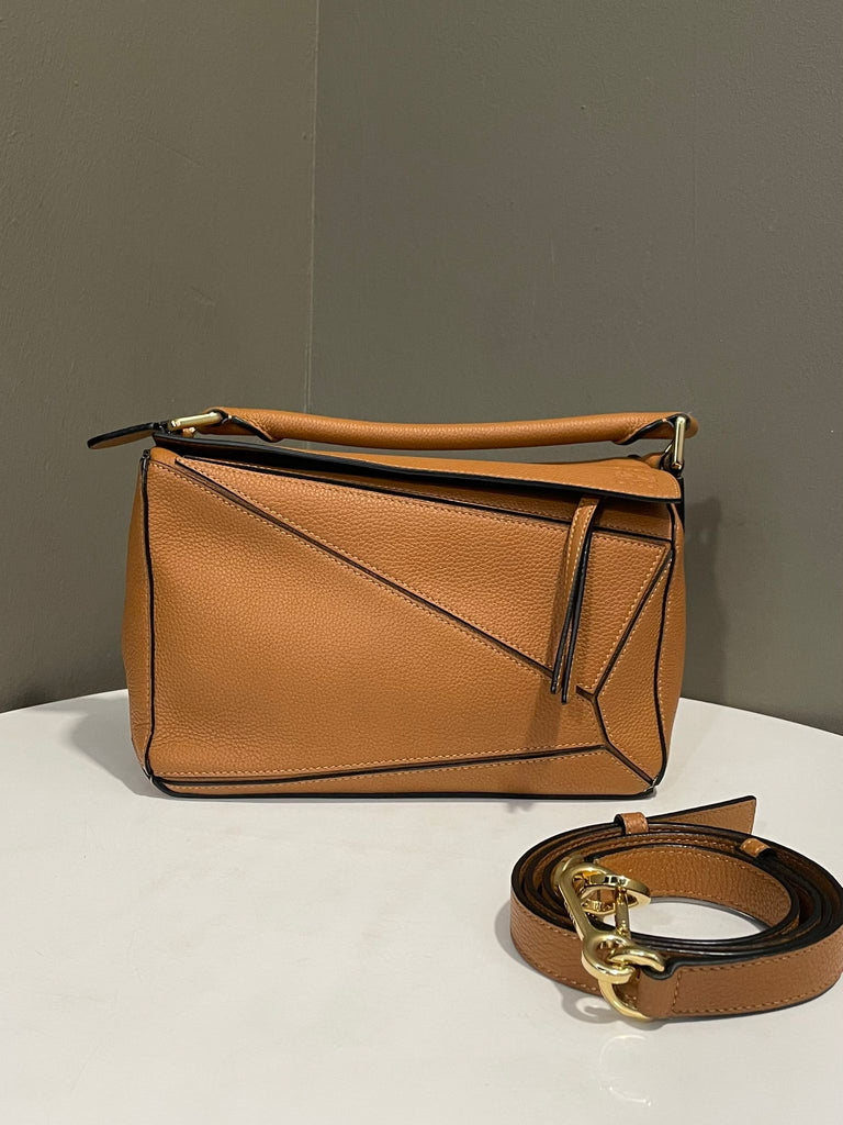 Loewe Small Puzzle Bag Toffee Grained Calfskin