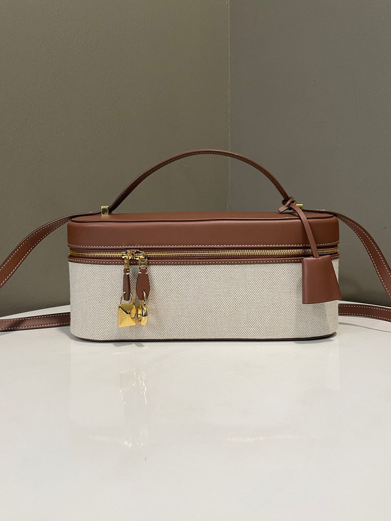 Loro Piana Extra Camera Case Natural Caramel Sugar Calfskin