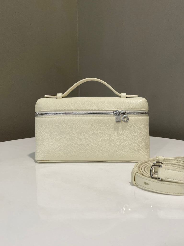 Loro Piana Extra Pocket 19 Cream Grainy Calfskin