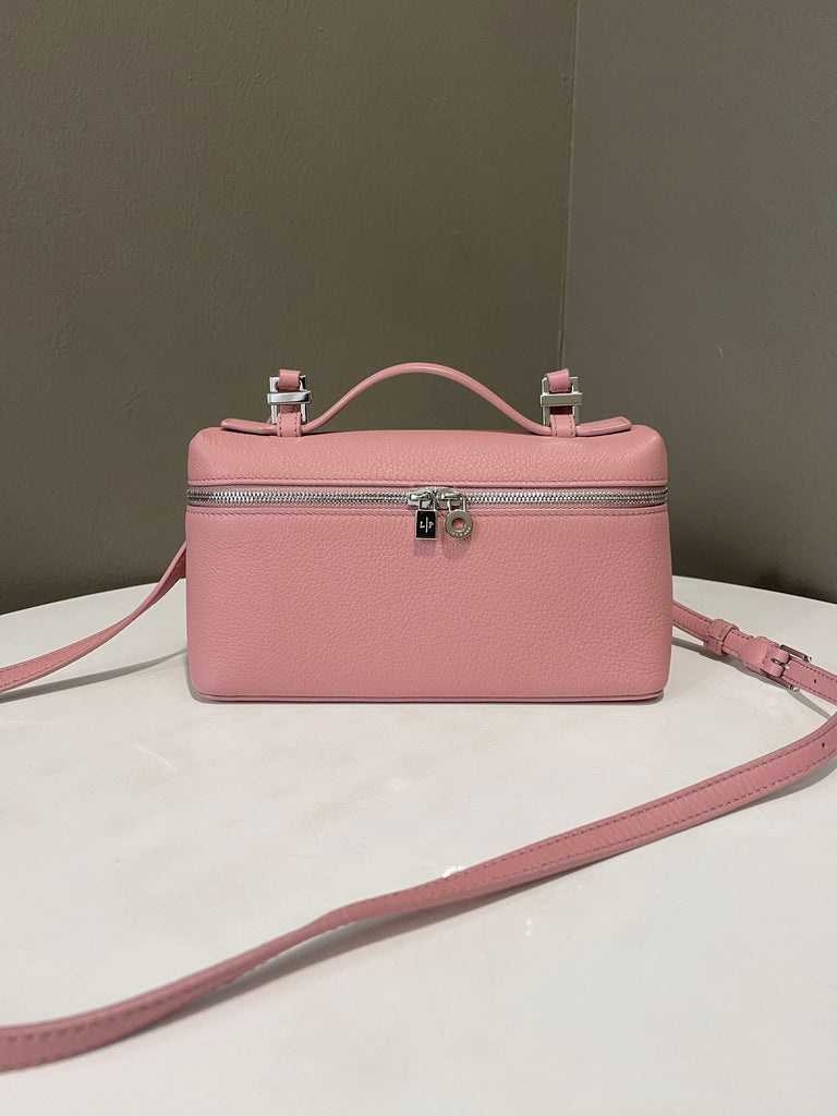 Loro Piana Extra Pocket 19 Mauve Pink Grainy Leather