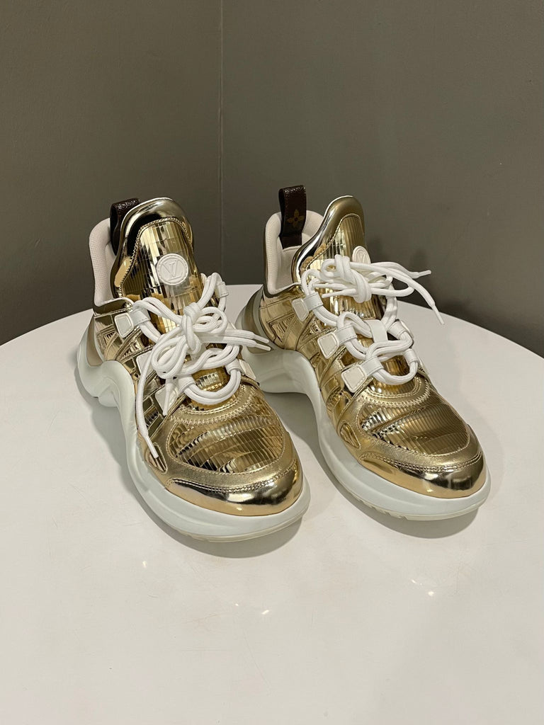 Louis Vuitton Archlight Sneaker Gold Metallic Size 38.5