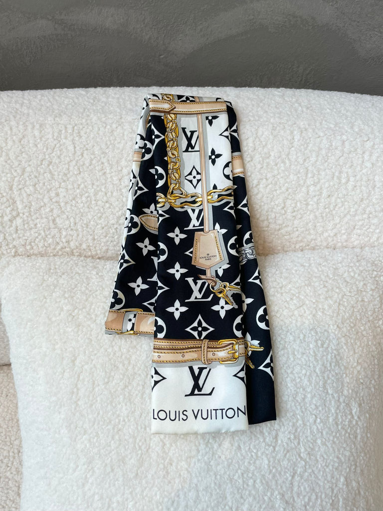 Louis Vuitton Bandeau Scarf Black / White