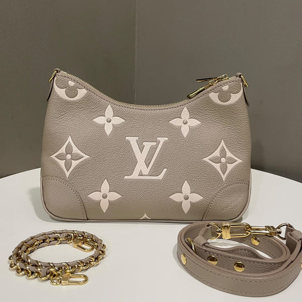 Louis Vuitton Boulogne PM Gray Cream Monogram Empreinte 