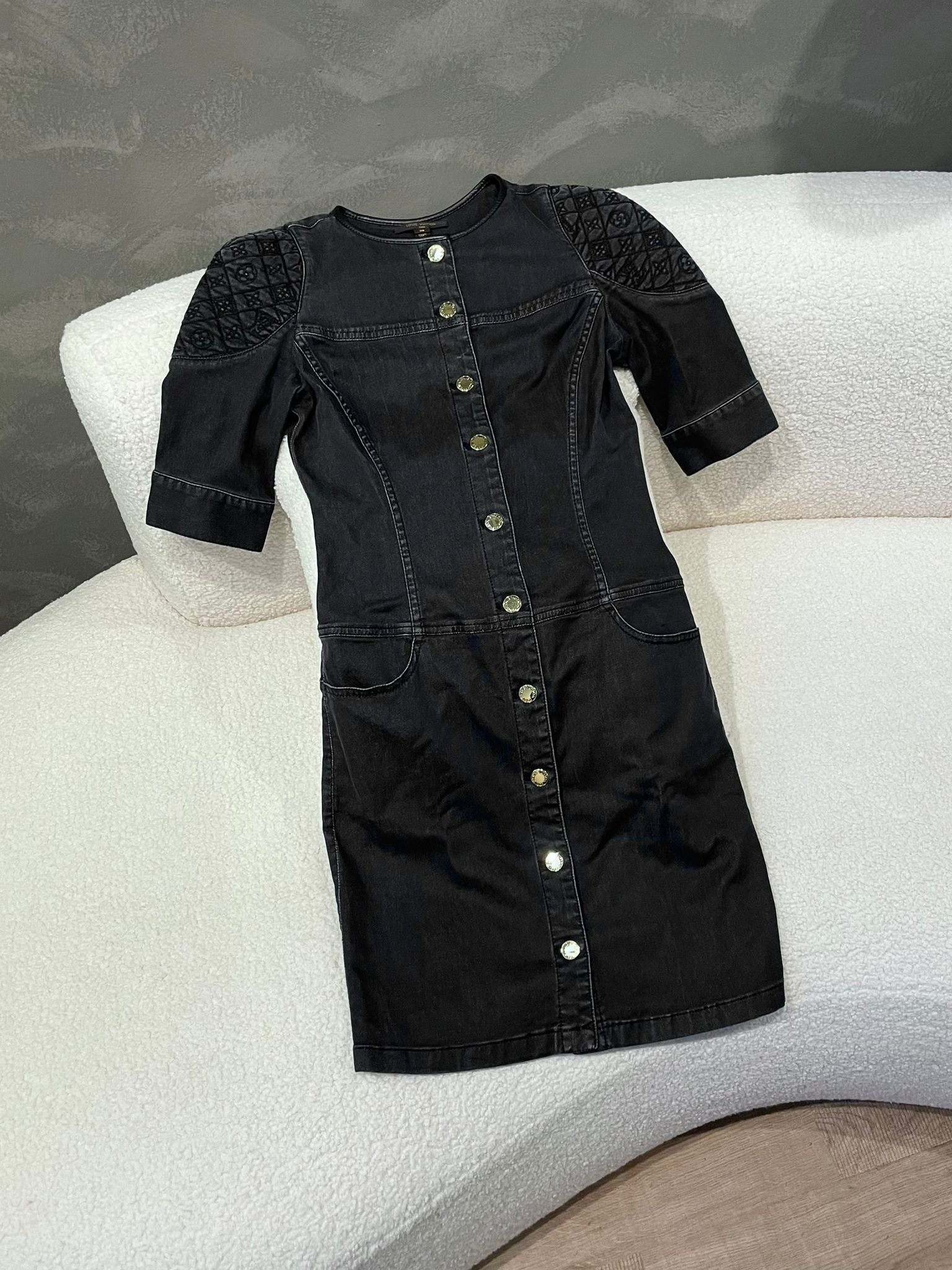 denim louis vuitton dress Louis Vuitton Denim Patchwork Dress UFO No More