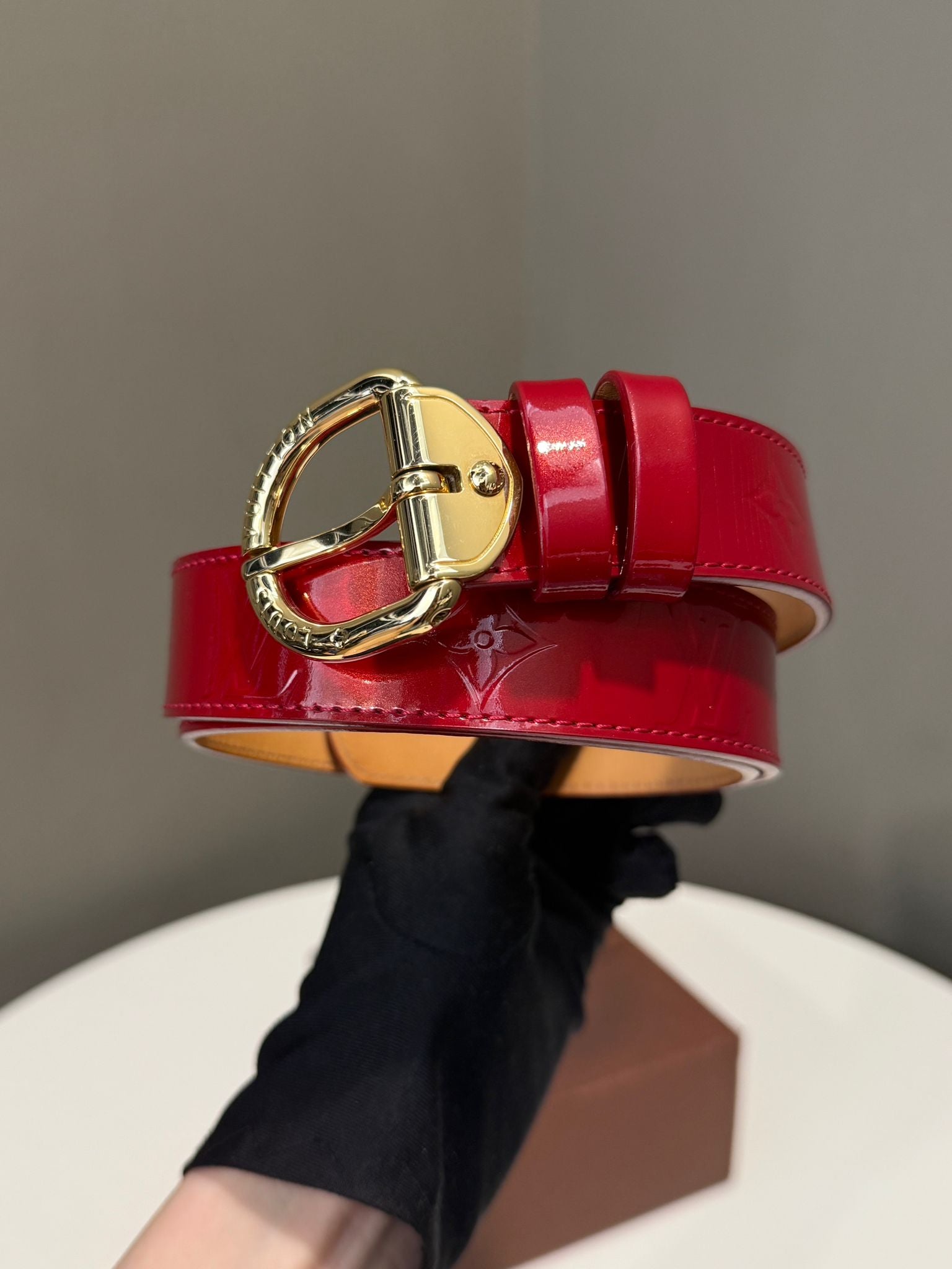 Louis Vuitton Ceinture Belt Red Vernis – LOVELOTSLUXURY