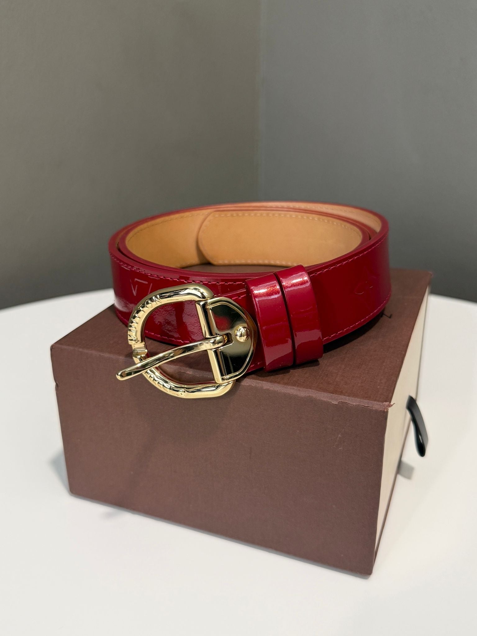 Louis Vuitton Ceinture Belt Red Vernis – LOVELOTSLUXURY Louis Vuitton Ceinture Belt Red Vernis – LOVELOTSLUXURY