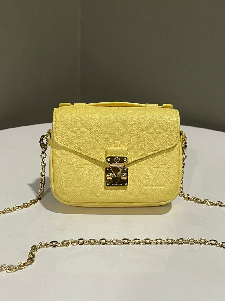 Louis Vuitton Micro Metis Chain Yellow Empreinte Leather