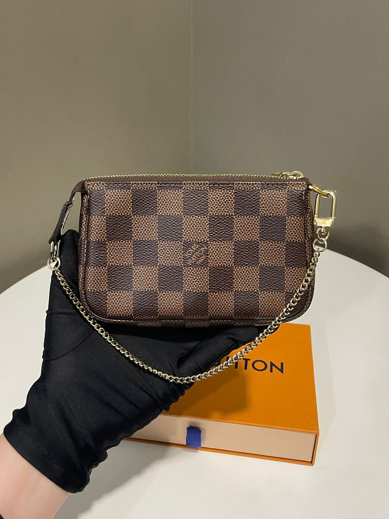 Louis Vuitton Mini Pochette Accessories Damier Ebene Canvas