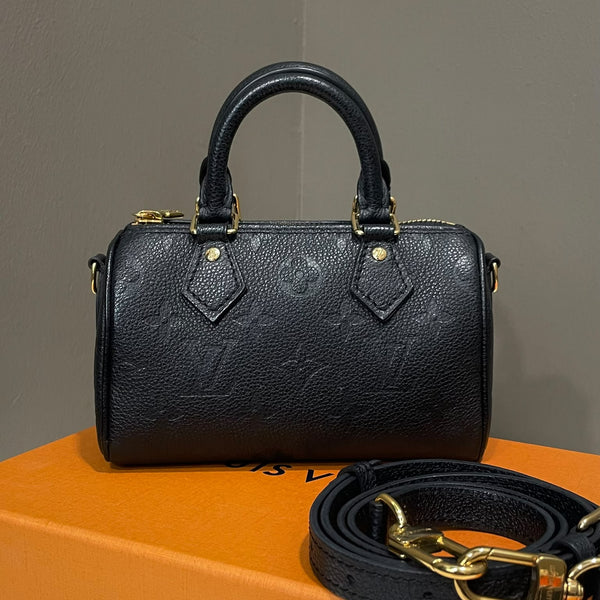 Louis Vuitton Nano Speedy Black Monogram Empreinte