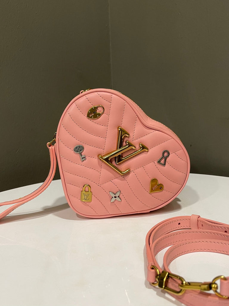 Louis Vuitton New Wave Heart Bag Pink Calfskin