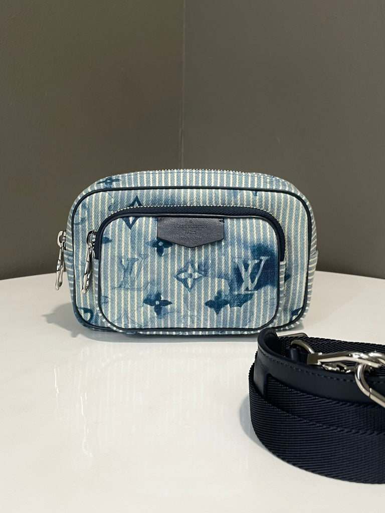 Louis Vuitton Outdoor Pouch Hickory Stripes Denim Watercolor