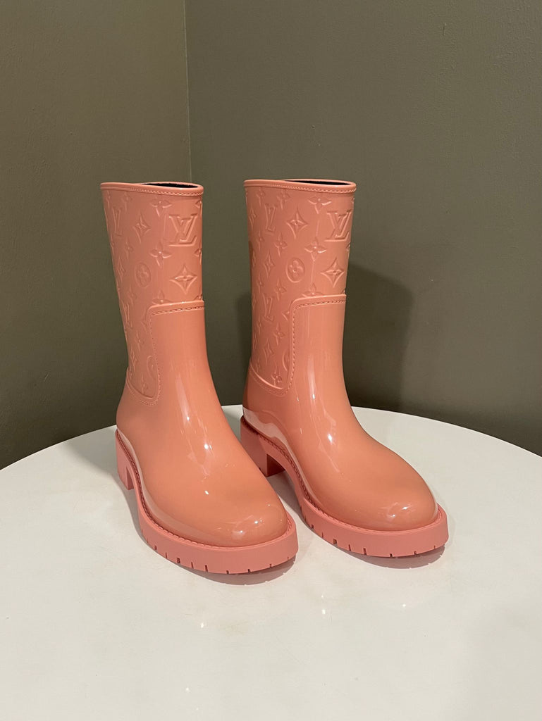 Louis Vuitton Rainboots Ballet Pink Monogram Size 39