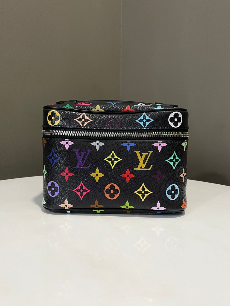 Louis Vuitton X Takashi Murakami Nice Mini Vanity Case Black Multicolor