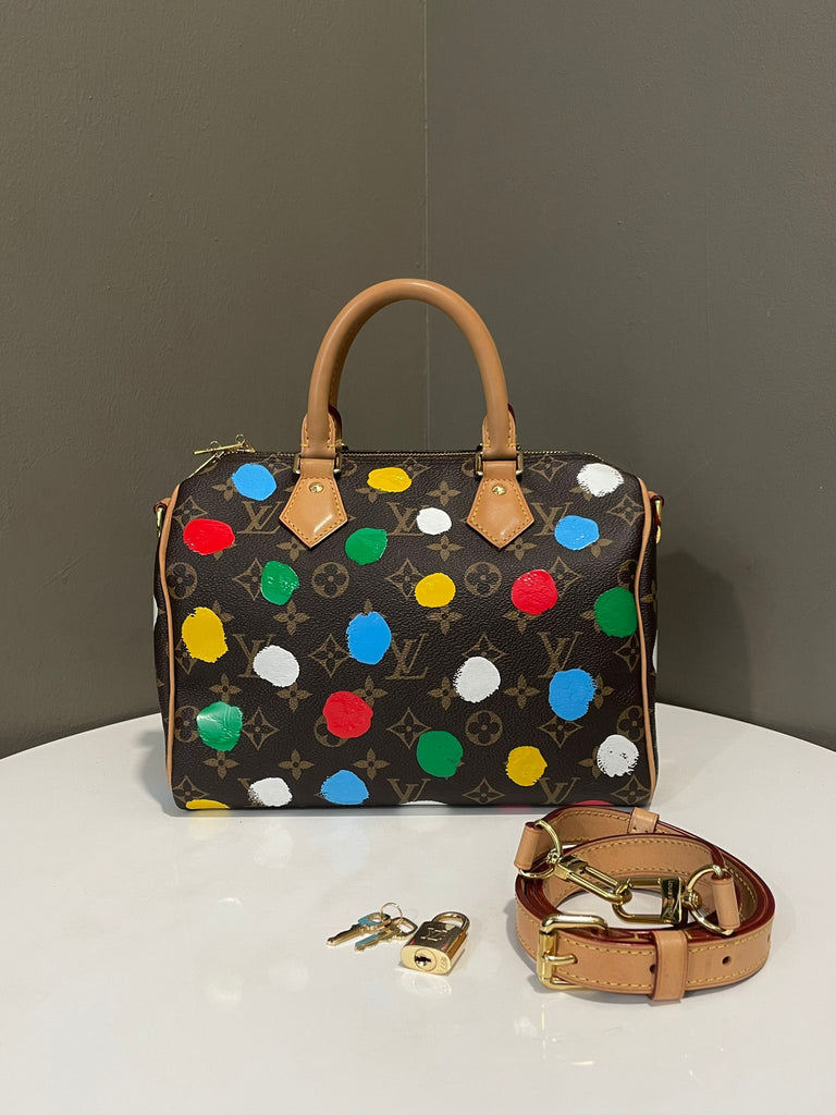 Louis Vuitton X Yayoi Kusama Speedy Bandoulière 25 Classic Monogram