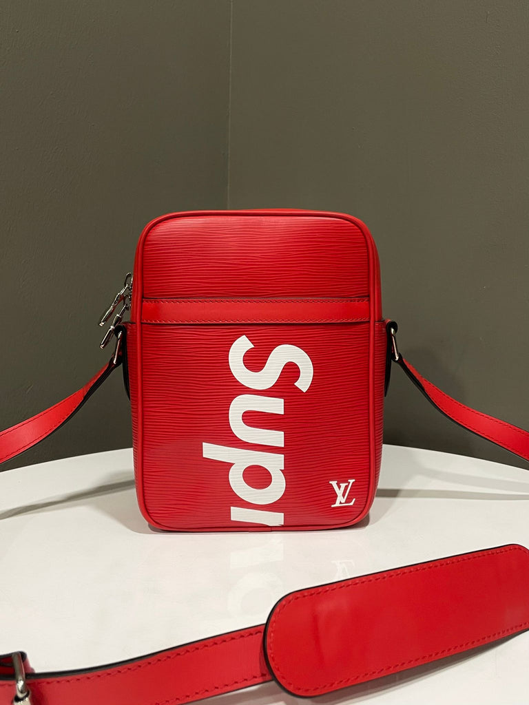 Louis Vuitton x Supreme Danube Bag Red / White Epi Leather