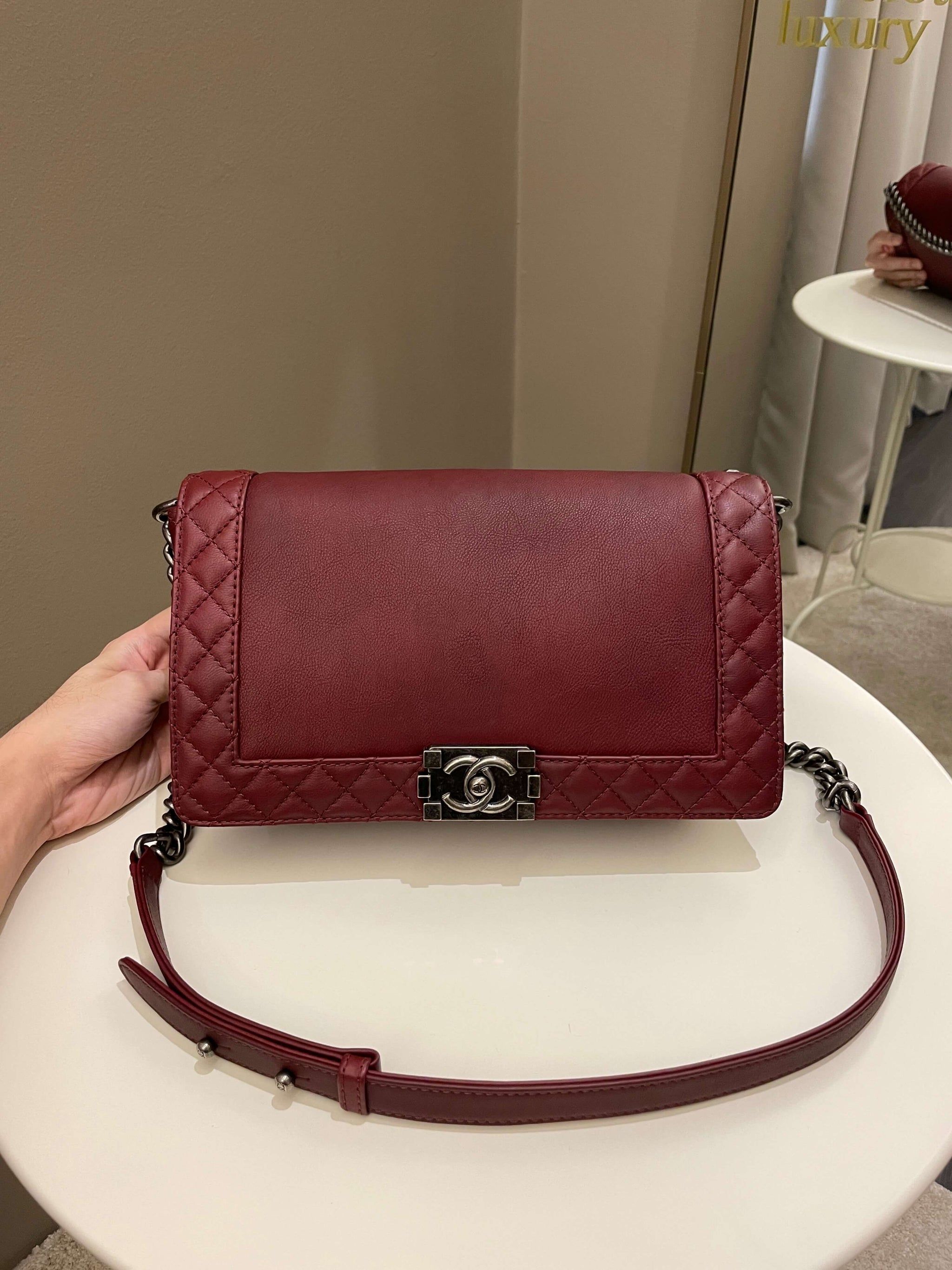 Chanel reverso boy bag sale