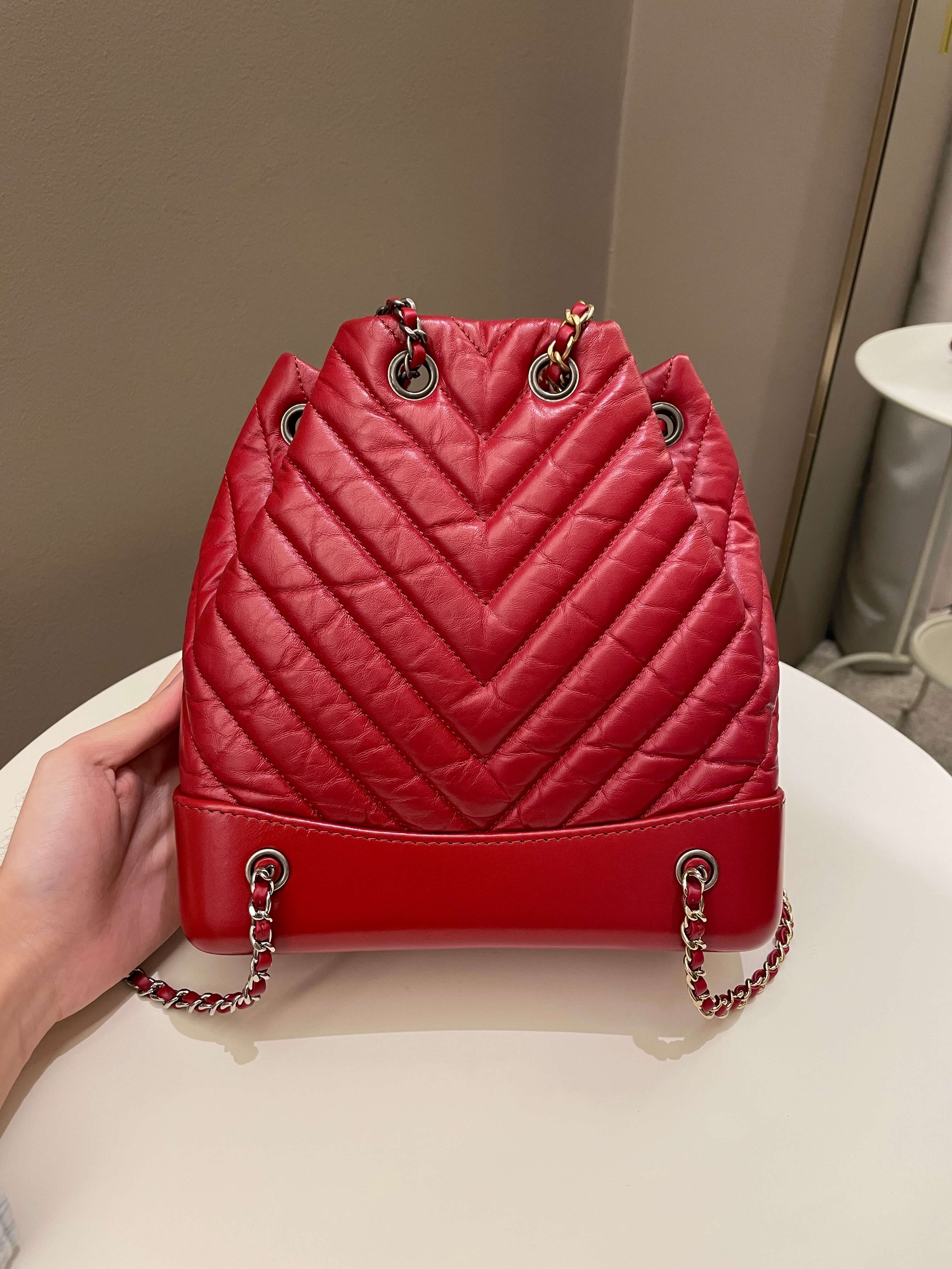 This item is SOLD* Brand: Chanel⁠ Item: Red Chevron Gabrielle
