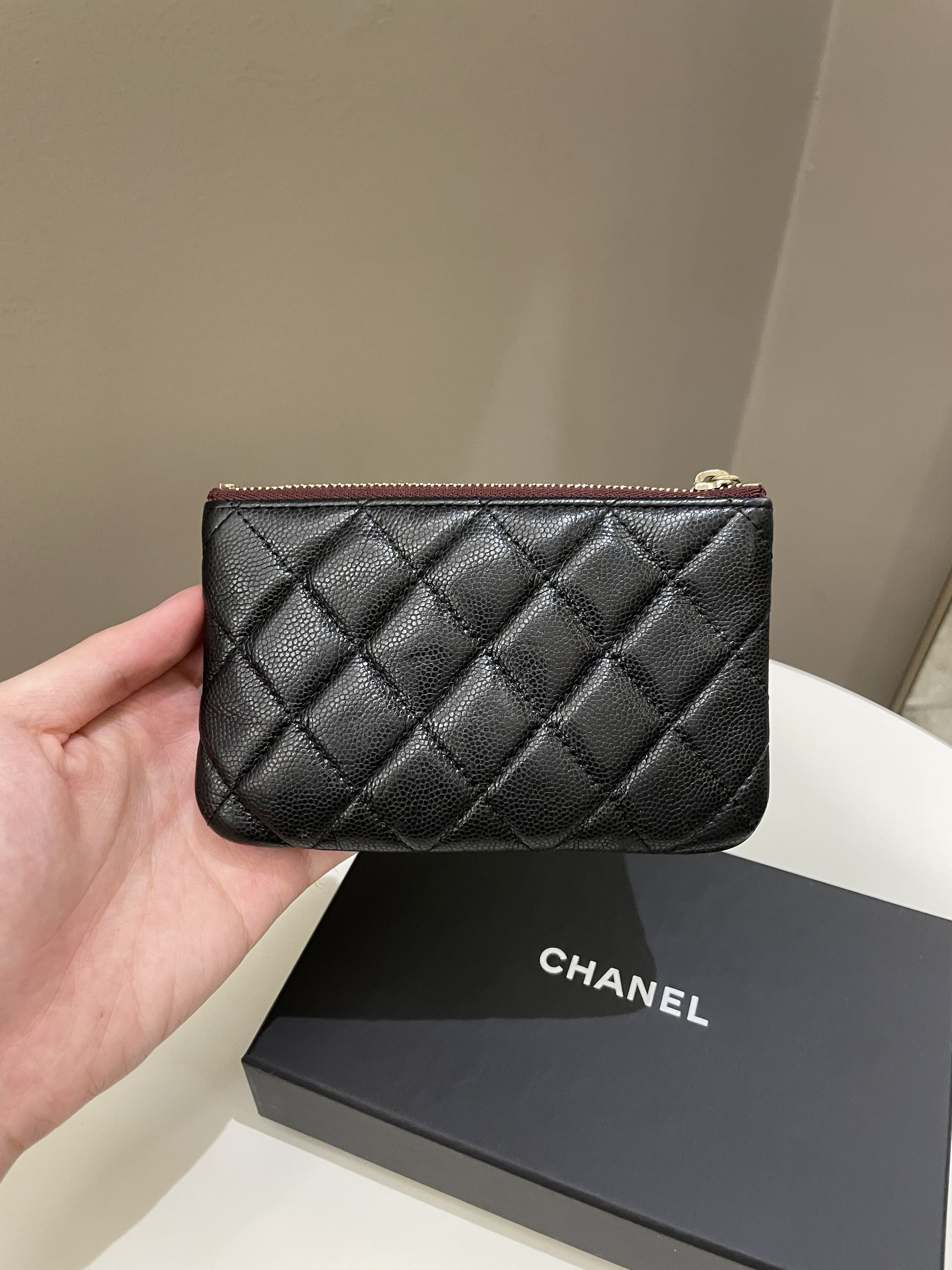 Chanel Classic Quilted Mini Ocase Black Caviar