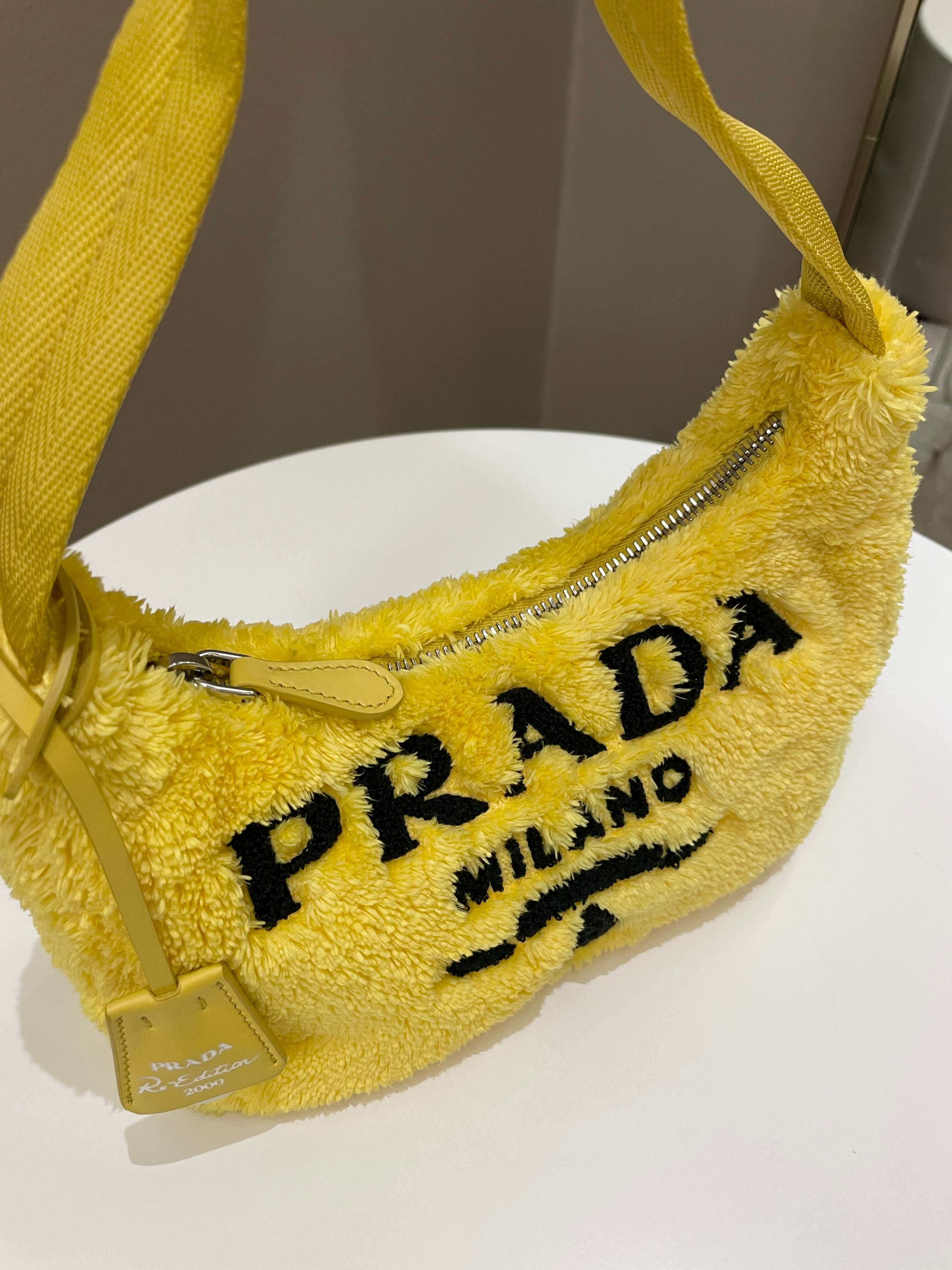 Prada Re-Edition 2000 Bag Yellow Terry