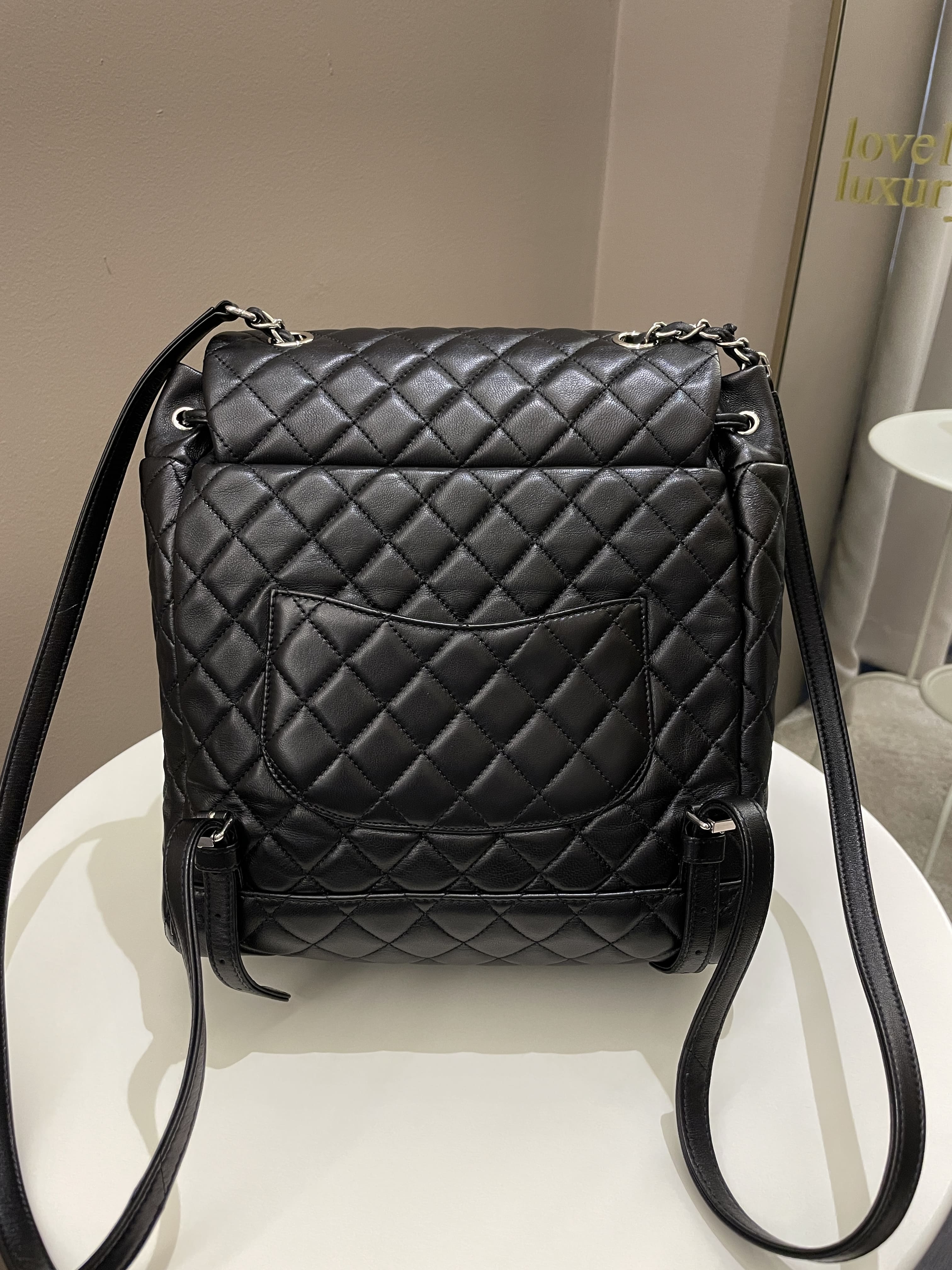 Chanel Quilted Urban Spirit Backpack Black Lambskin