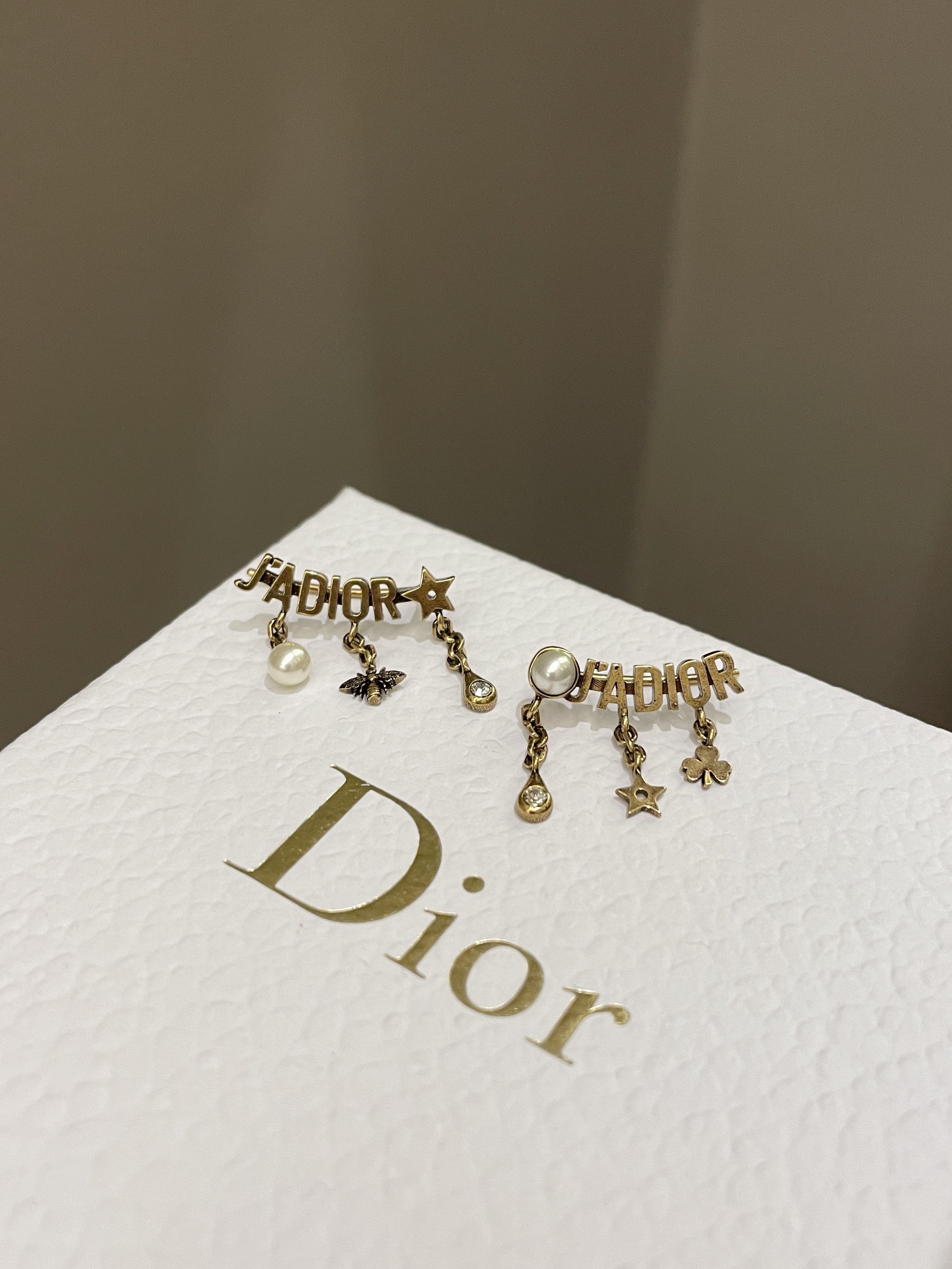 Dior Jadior Earring Ivory Glass Pearl / Rhinestones