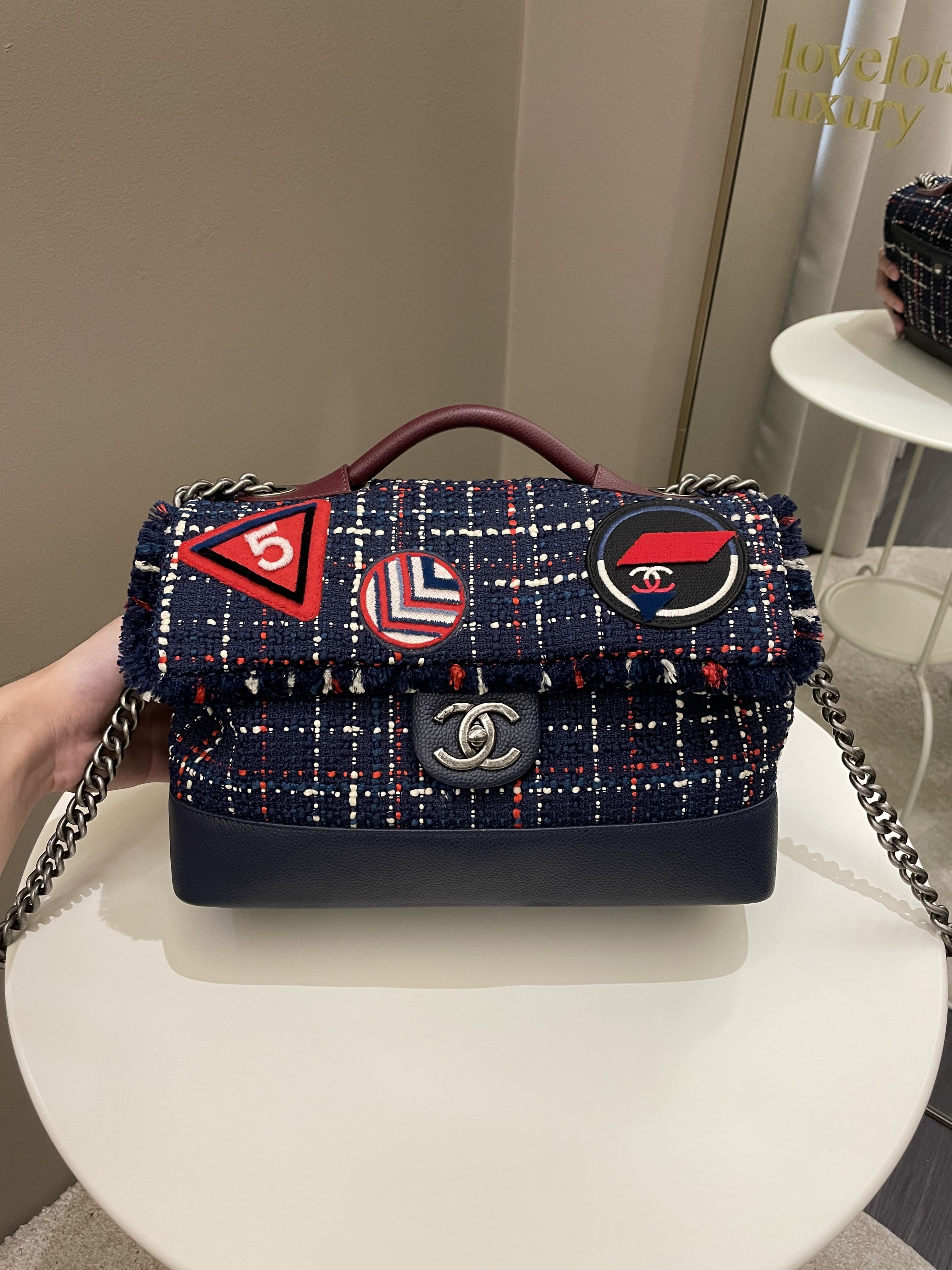Chanel Airline Tweed Flap Bag Multicolor Tweed – ＬＯＶＥＬＯＴＳＬＵＸＵＲＹ