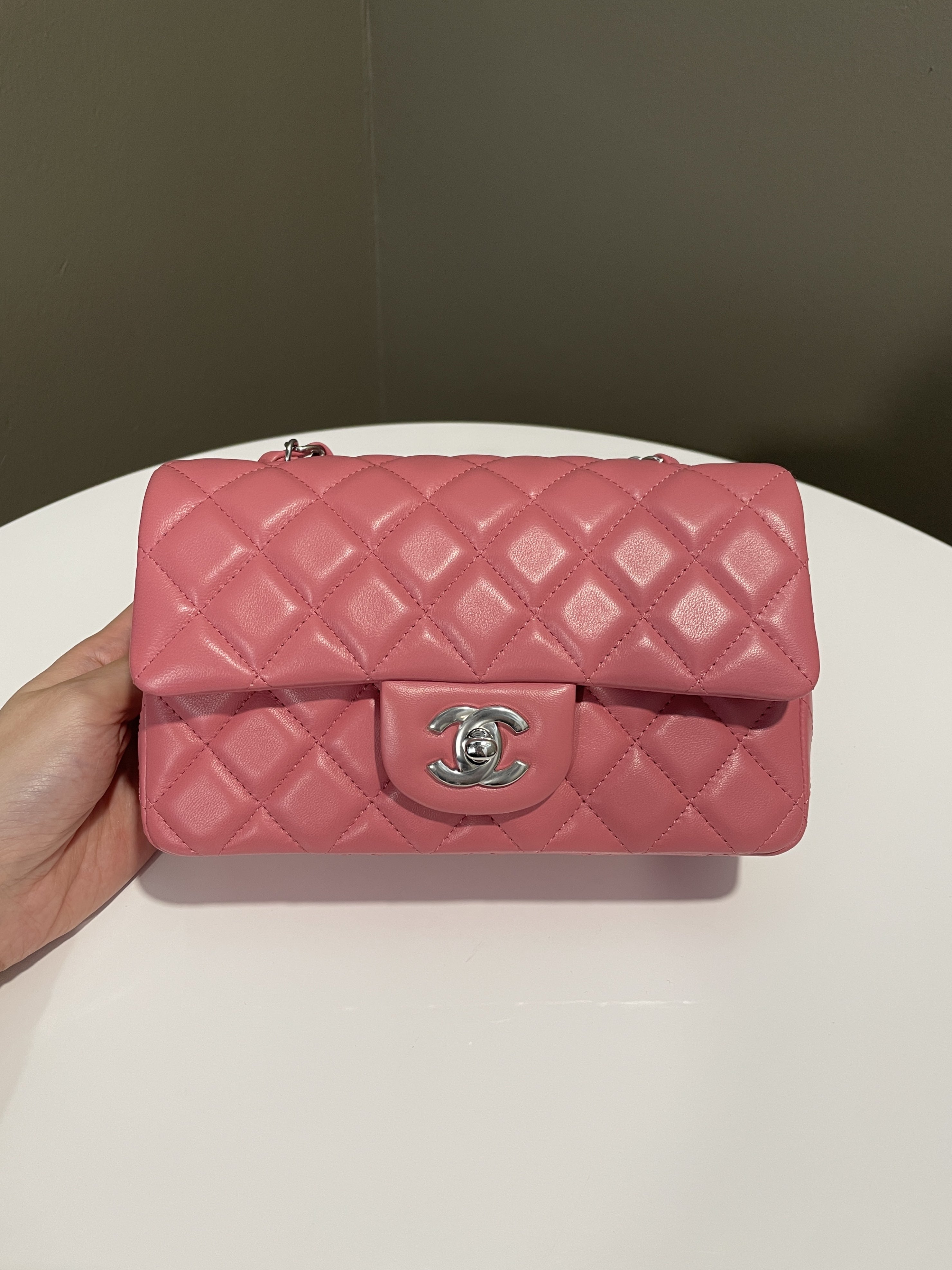 Chanel mini rectangular discount pink