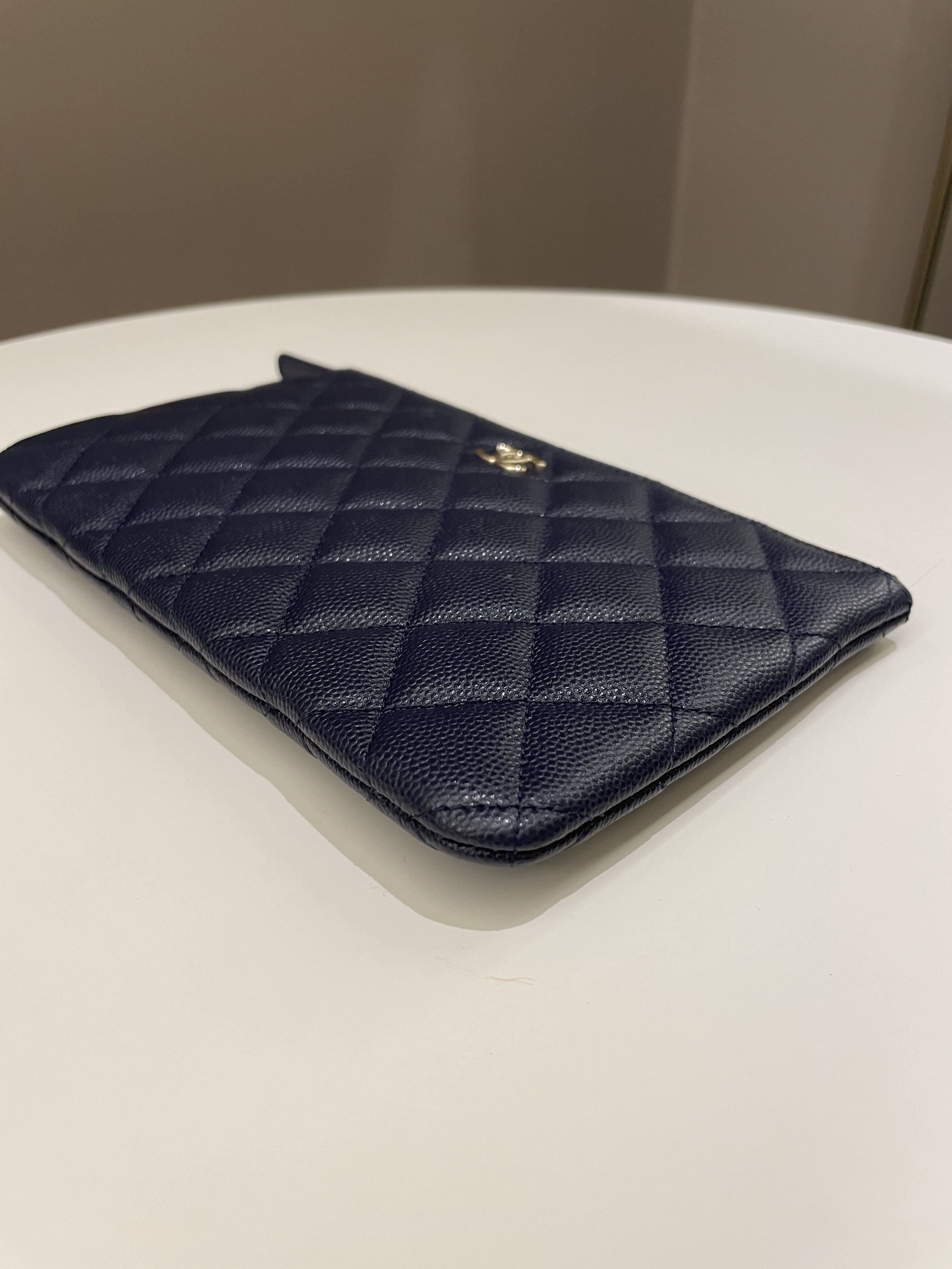 Chanel Classic Quilted Small OCase Midnight Blue Caviar