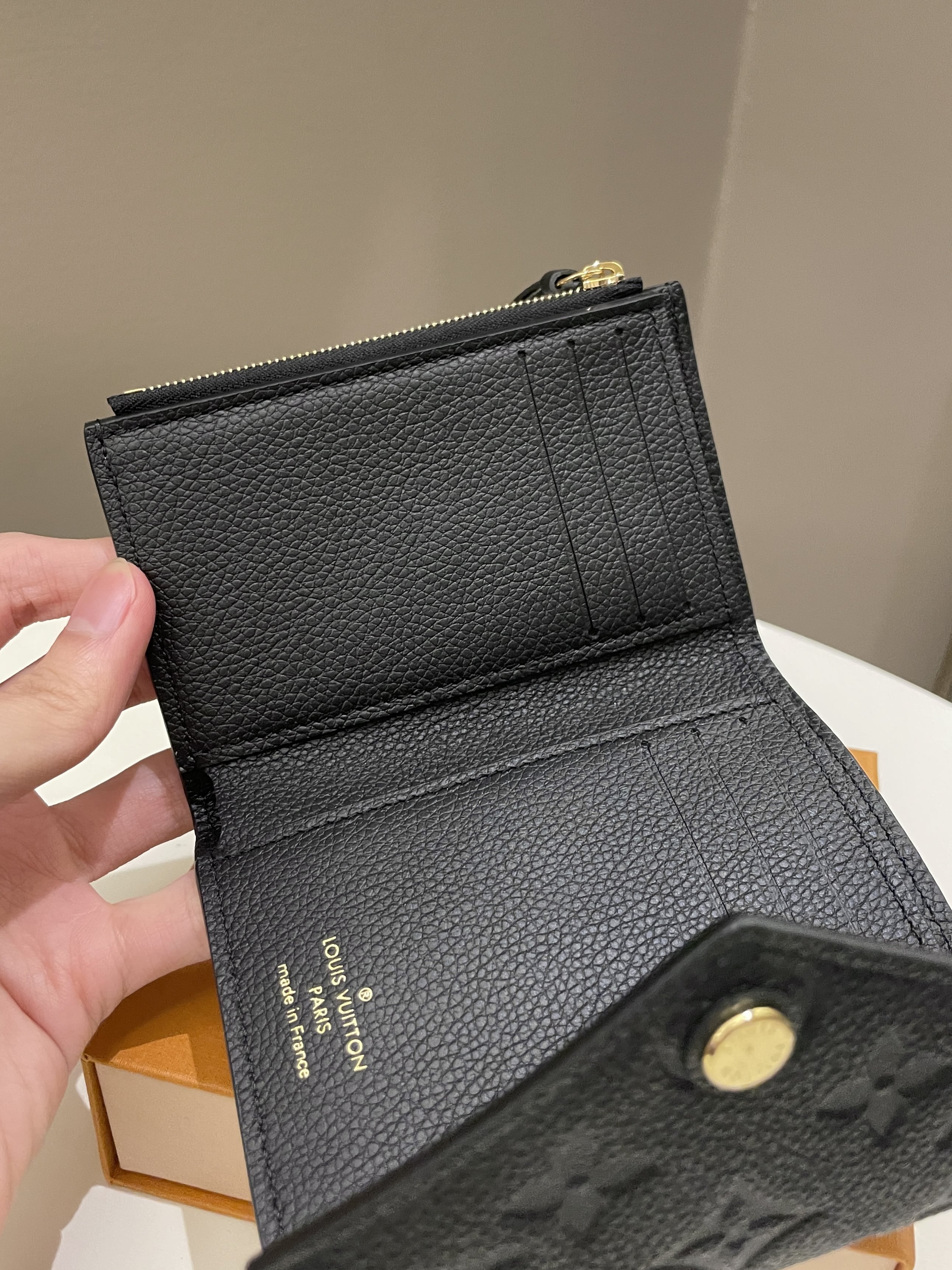 Louis Vuitton Victorine Wallet Black Monogram Empreinte Leather