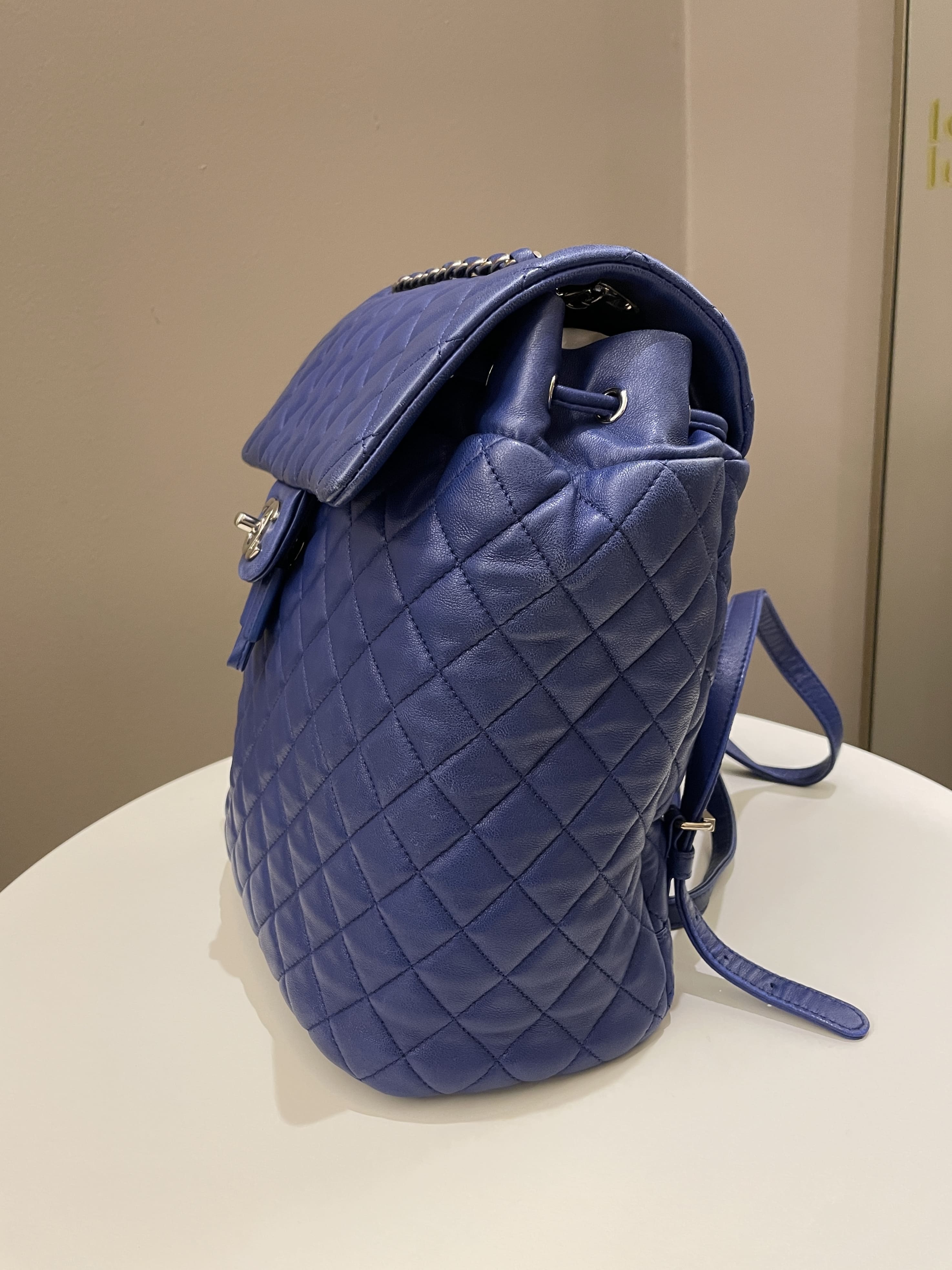 Chanel Urban Spirit Backpack Blue Lambskin