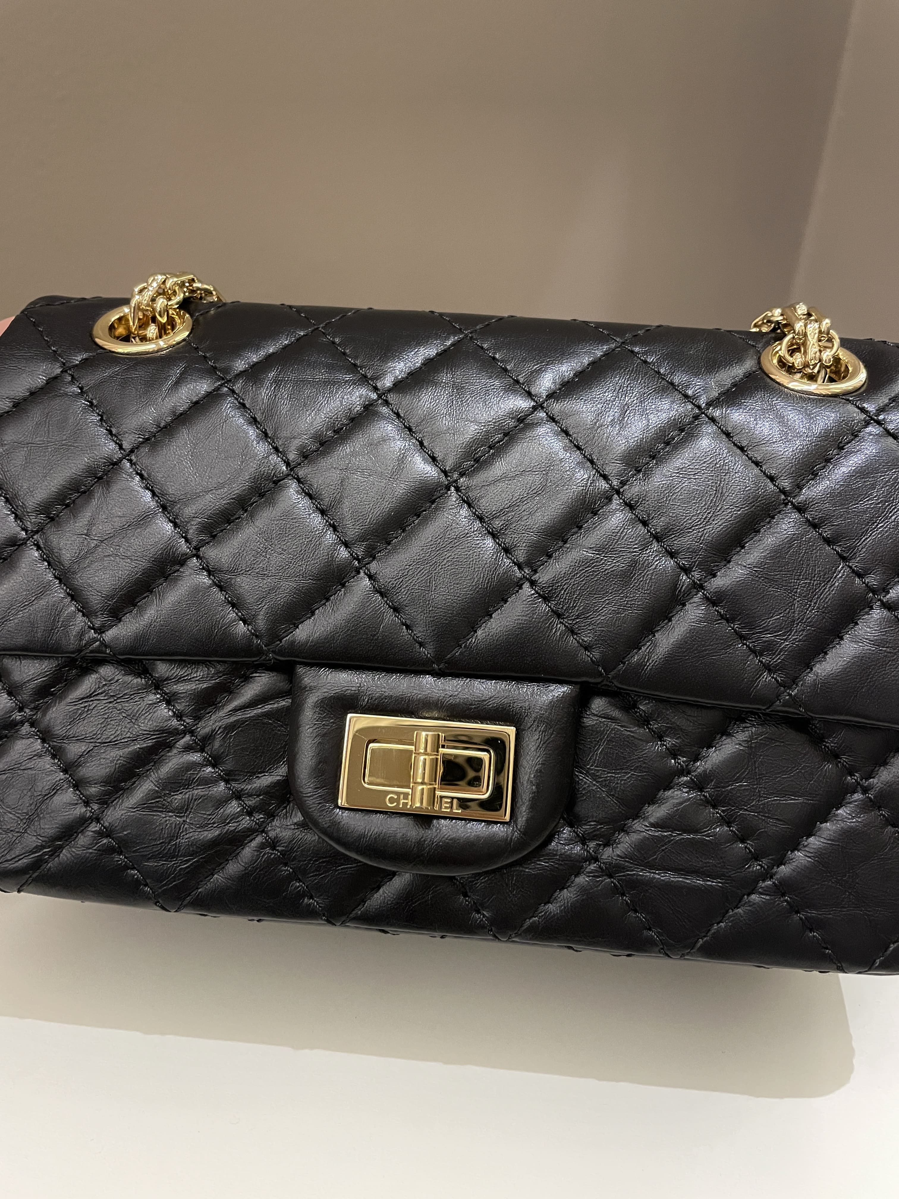 Chanel 2.55 Quilted Mini Reissue Black Aged Calfskin – ＬＯＶＥＬＯＴＳＬＵＸＵＲＹ