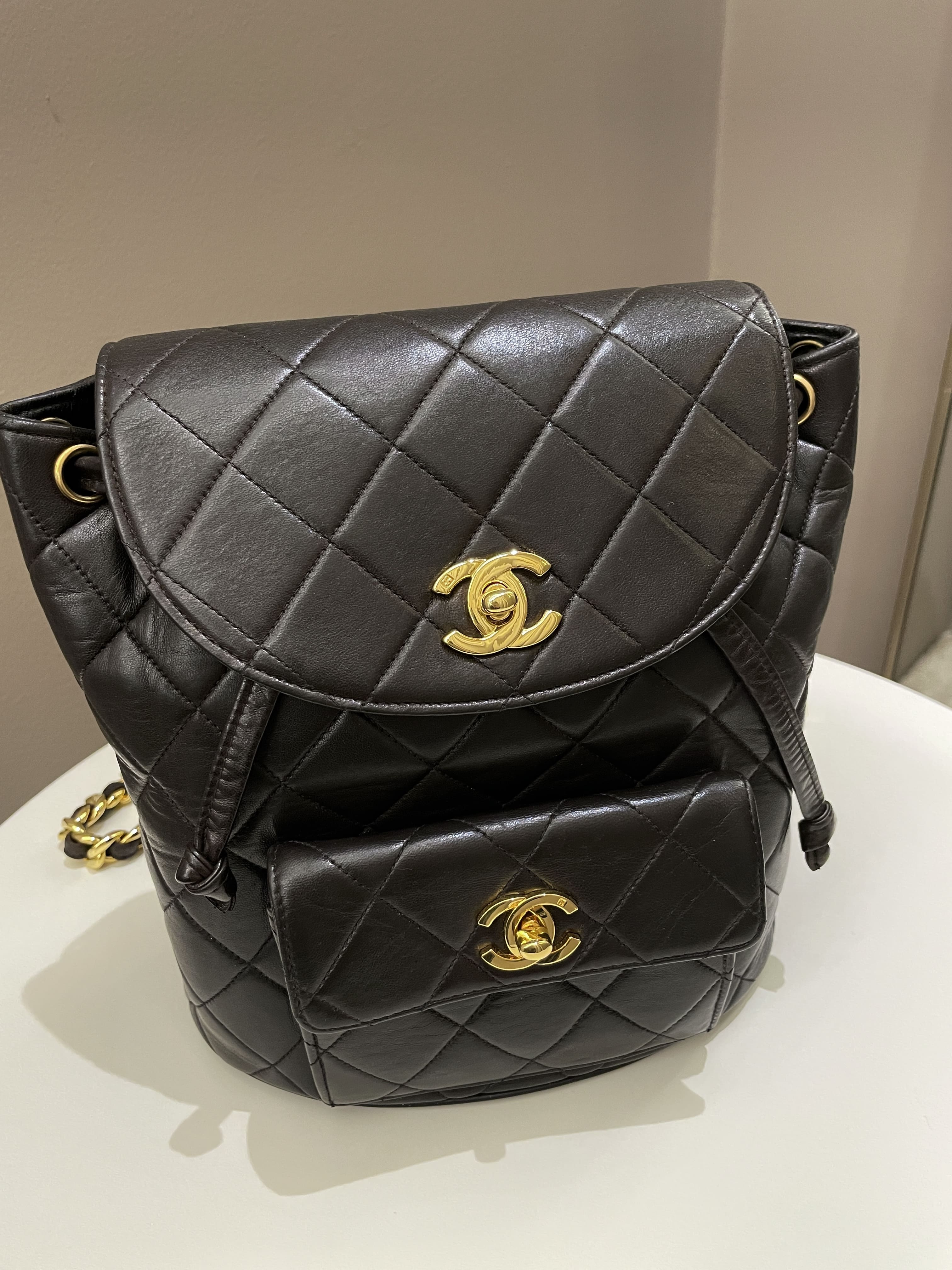 authentic chanel backpack vintage