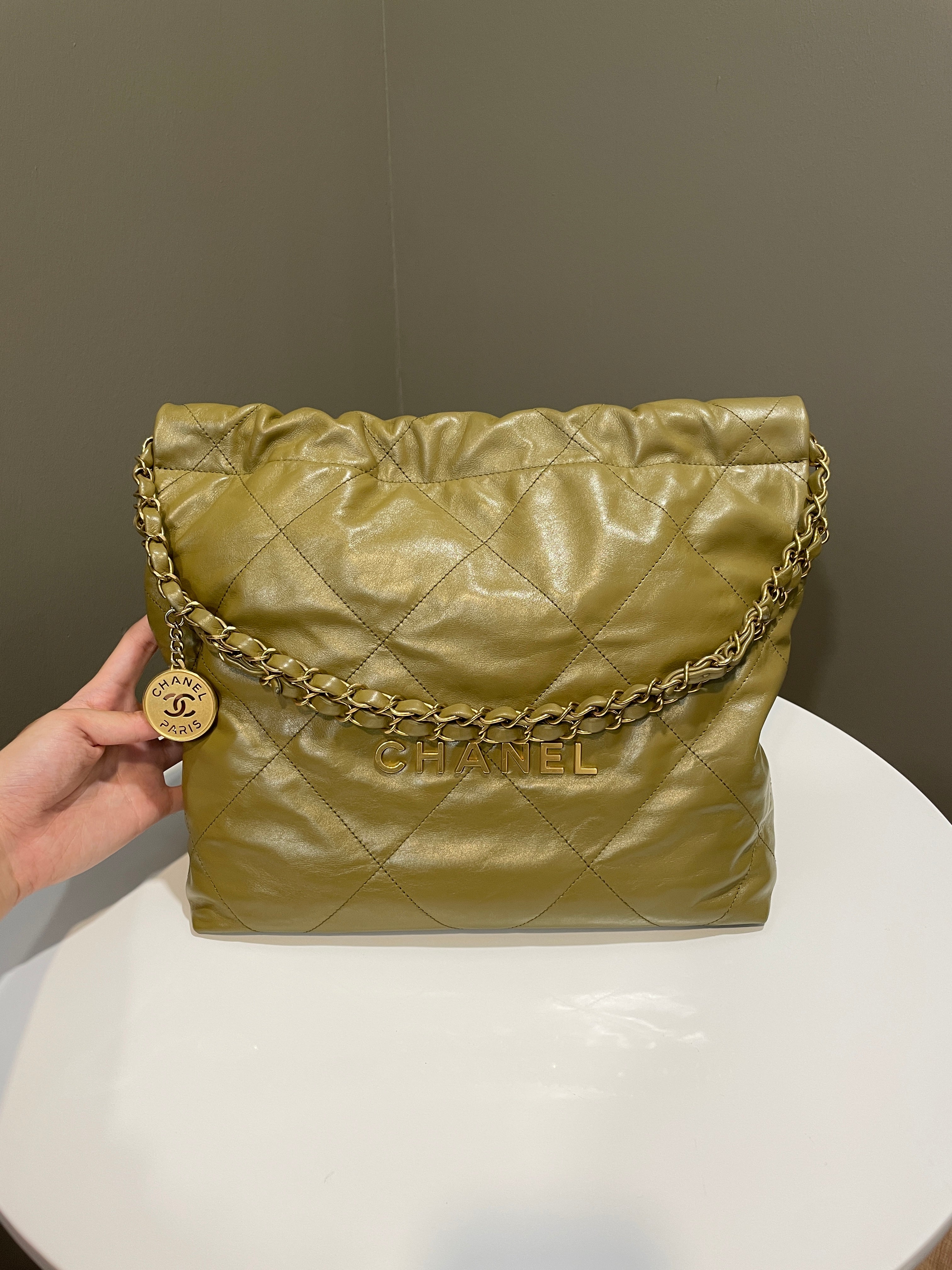 Chanel 22 Small Olive