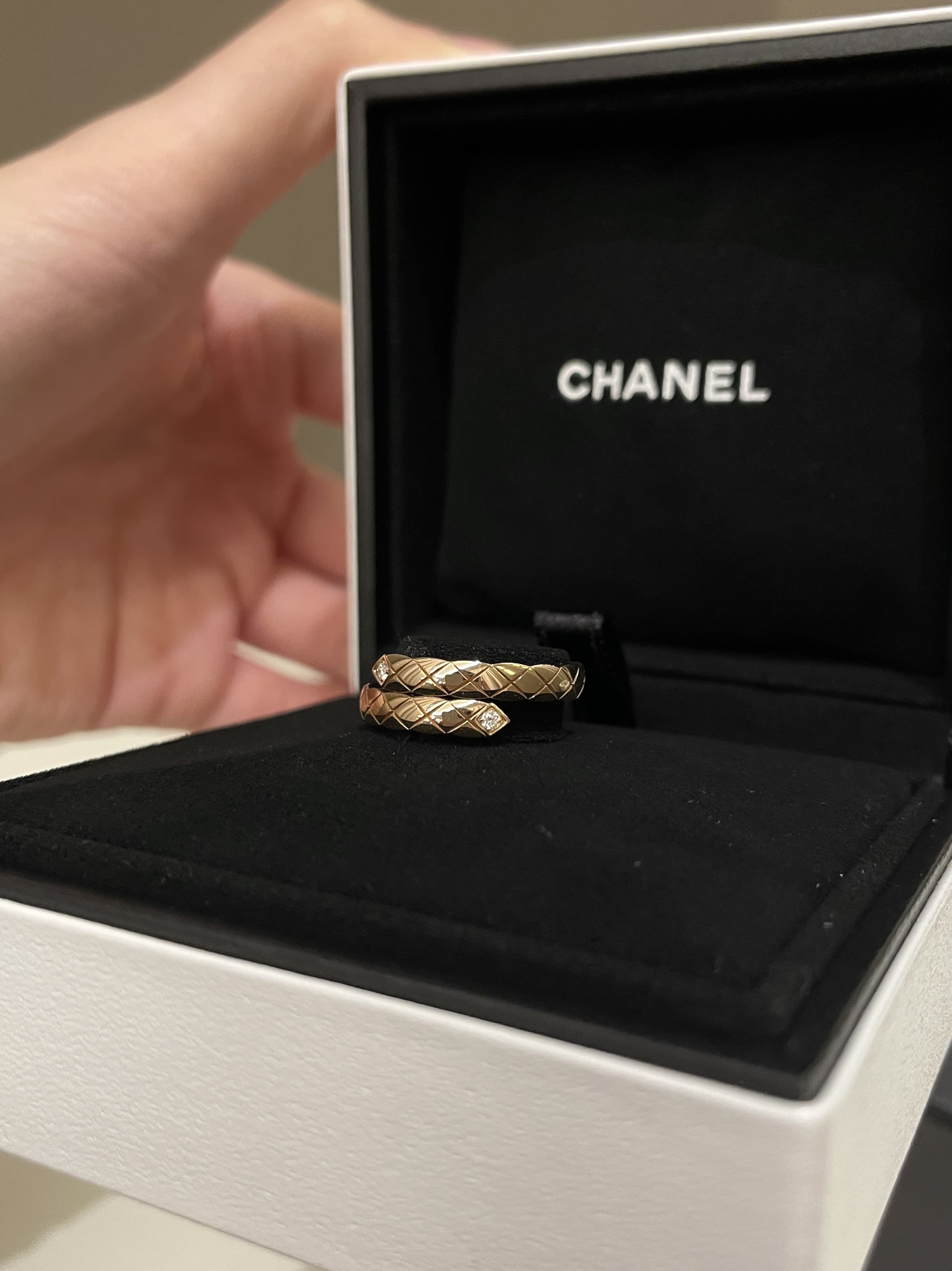 Chanel CoCo Crush Toi Et Moi Ring 18K Beige Gold