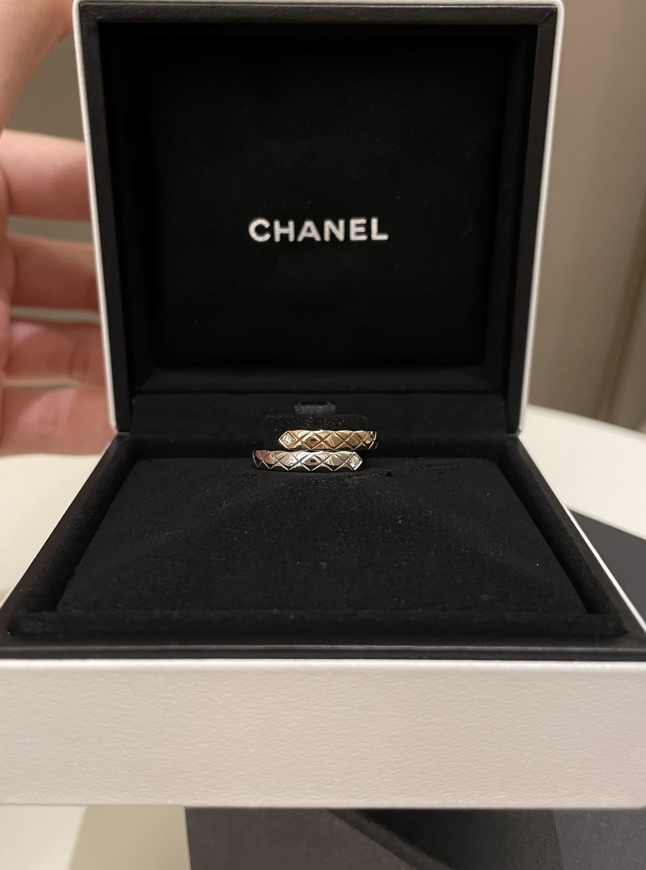 Chanel CoCo Crush Toi Et Moi Ring 18K White Gold 18K Beige Gold