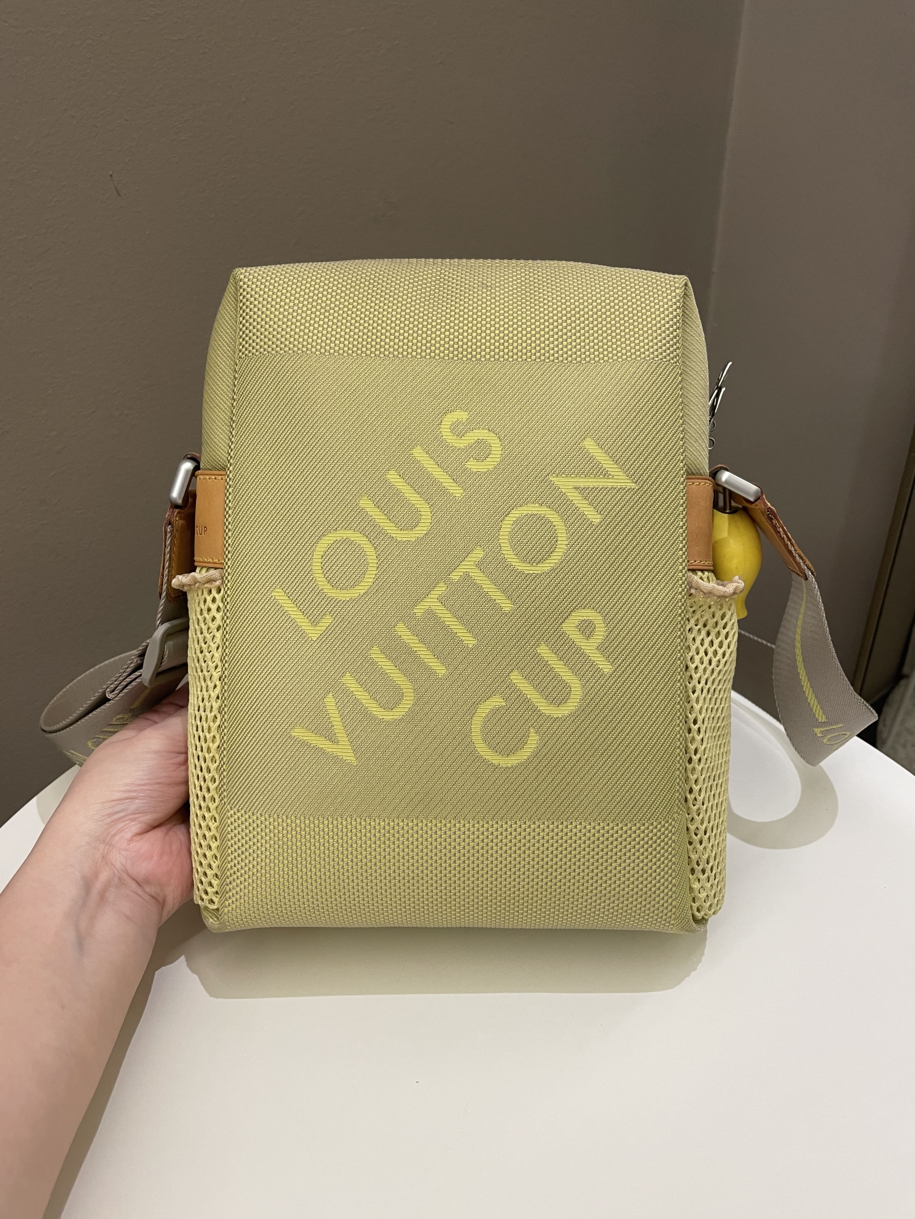 Louis Vuitton LV Cup Lime Green Damier Geant Danube Weatherly