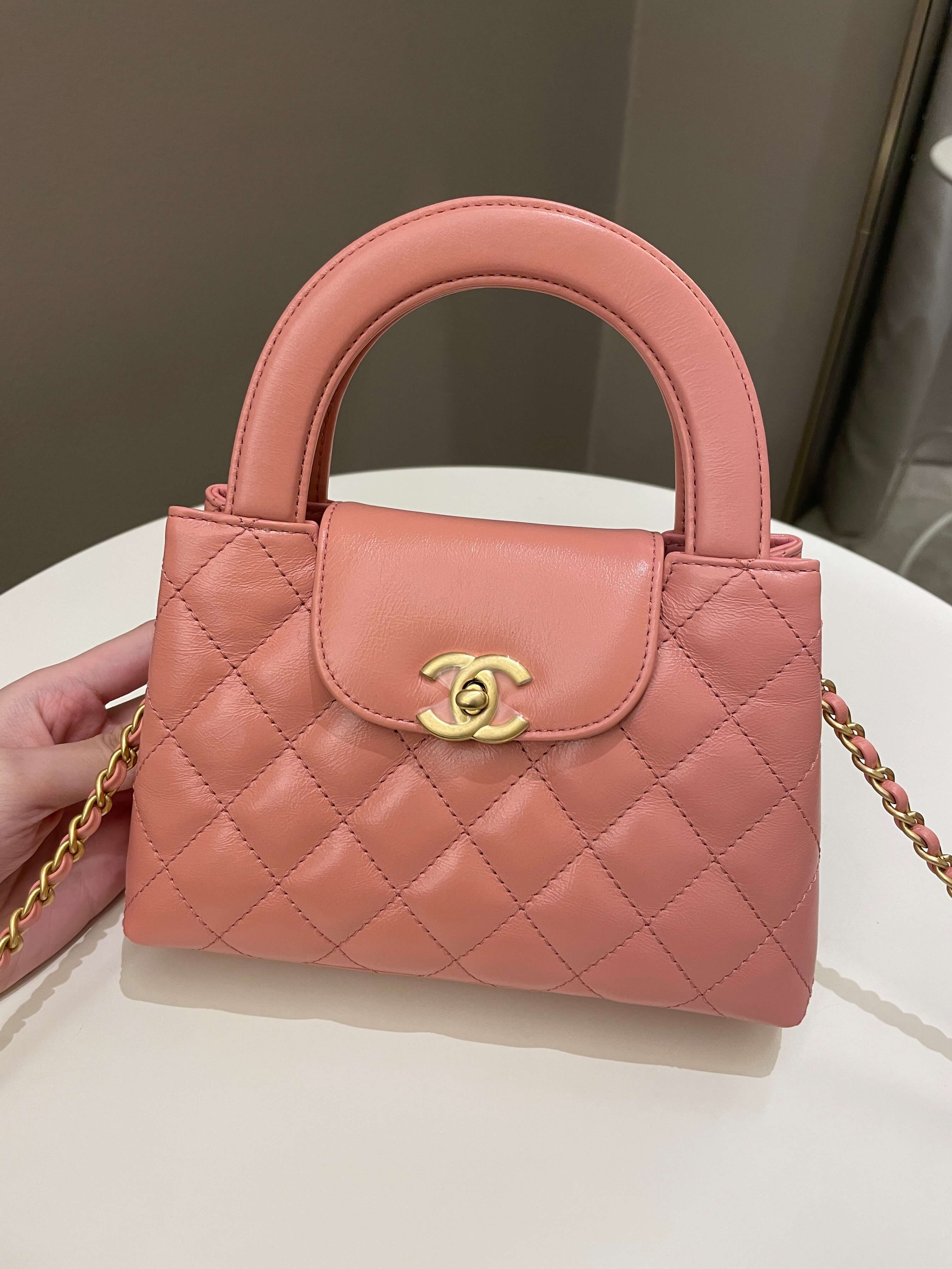 Chanel 23K Kelly Bag Pink Aged Calfskin