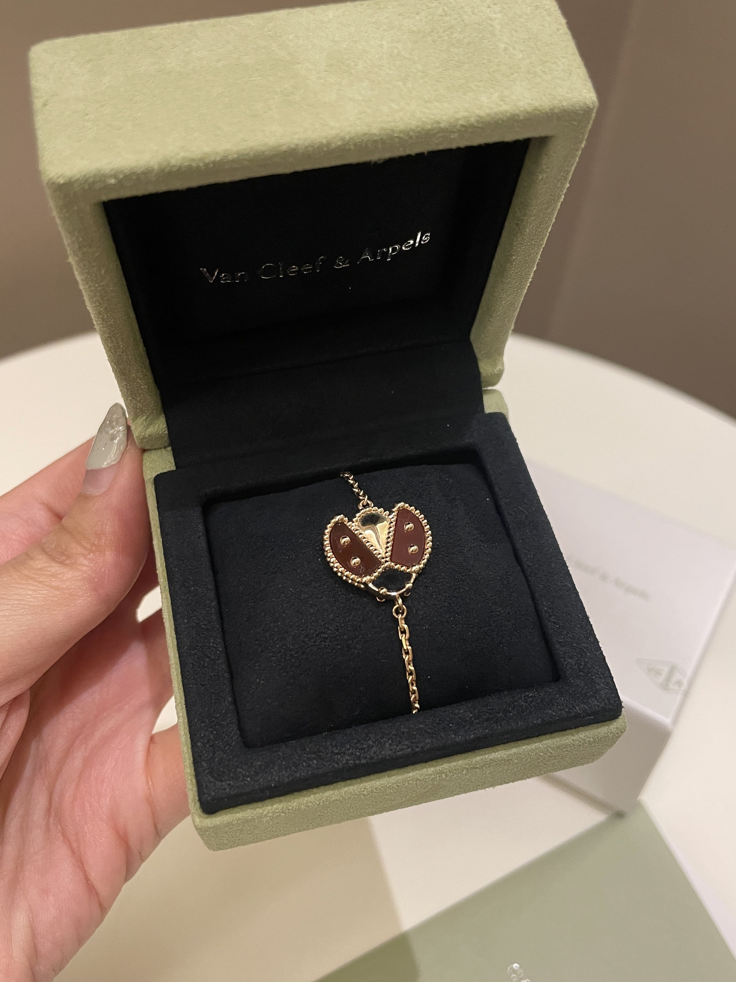 Van Cleef & Arpels Lucky Spring Ladybug Bracelet 
18K Rose Gold