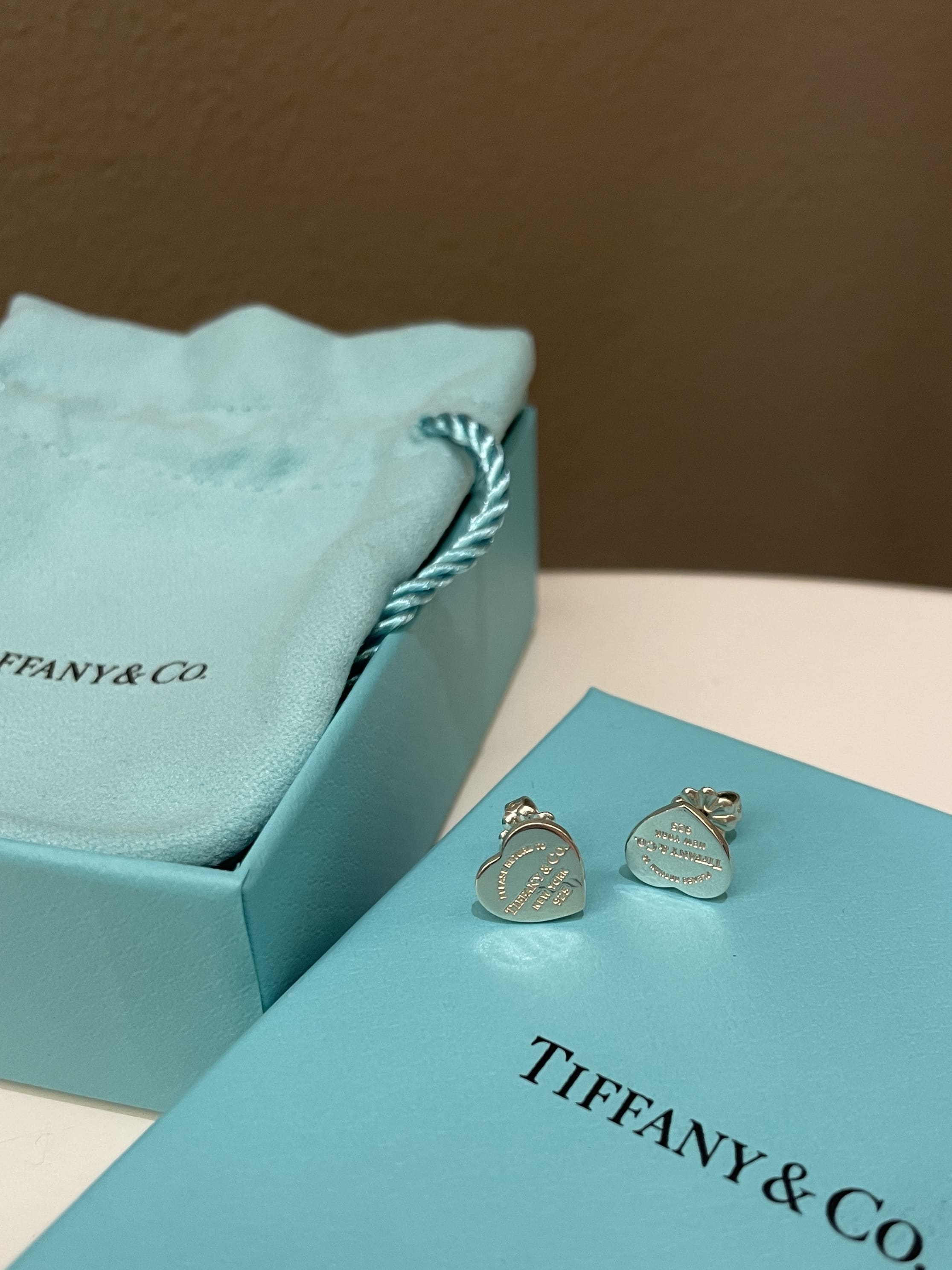 Tiffany & Co Return To Tiffany Heart Earrings 
925 Sterling Silver