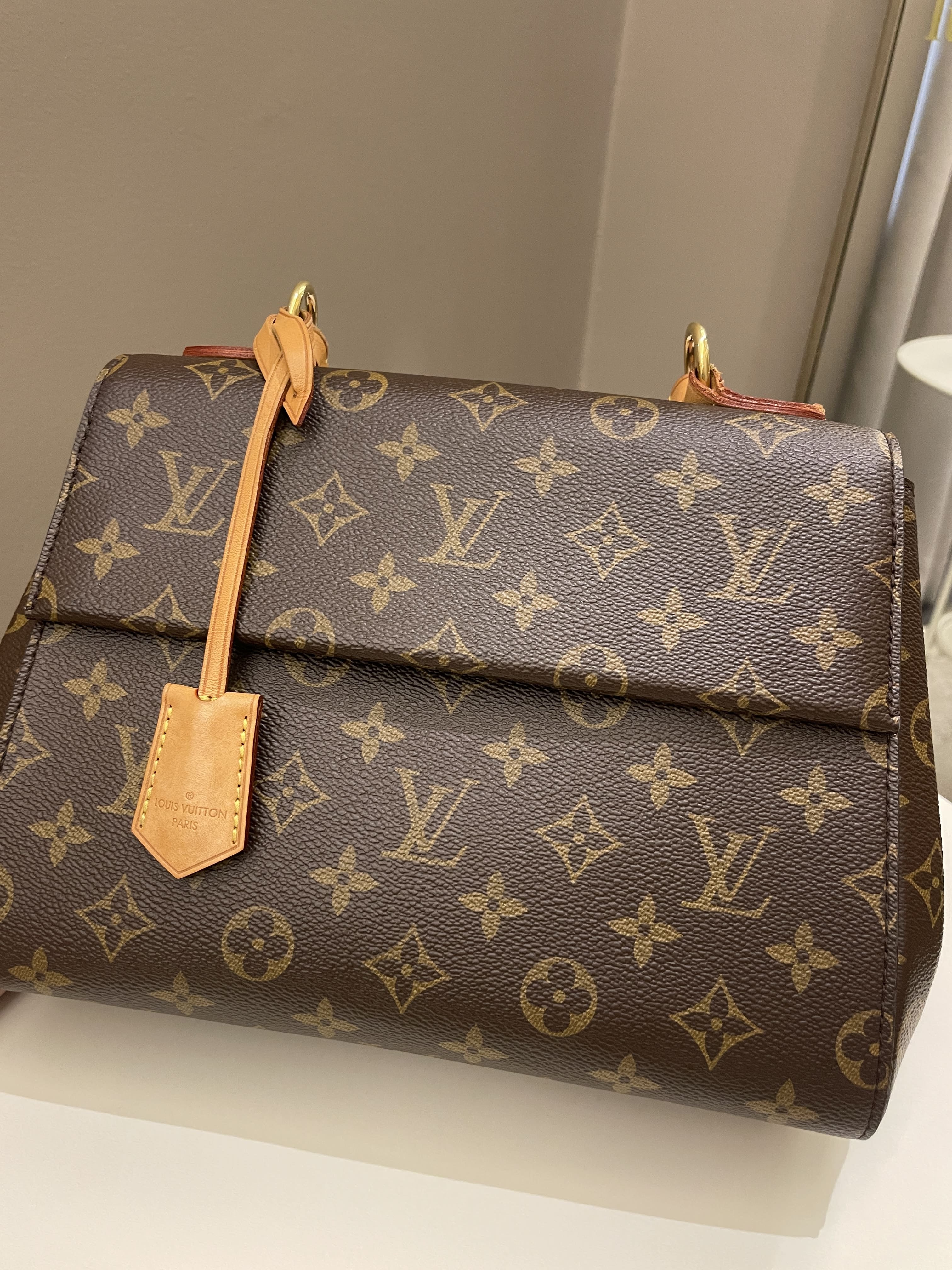 Louis Vuitton, Bags, Mini Cluny Mint Condition Bag Box Dust Bag Receipt
