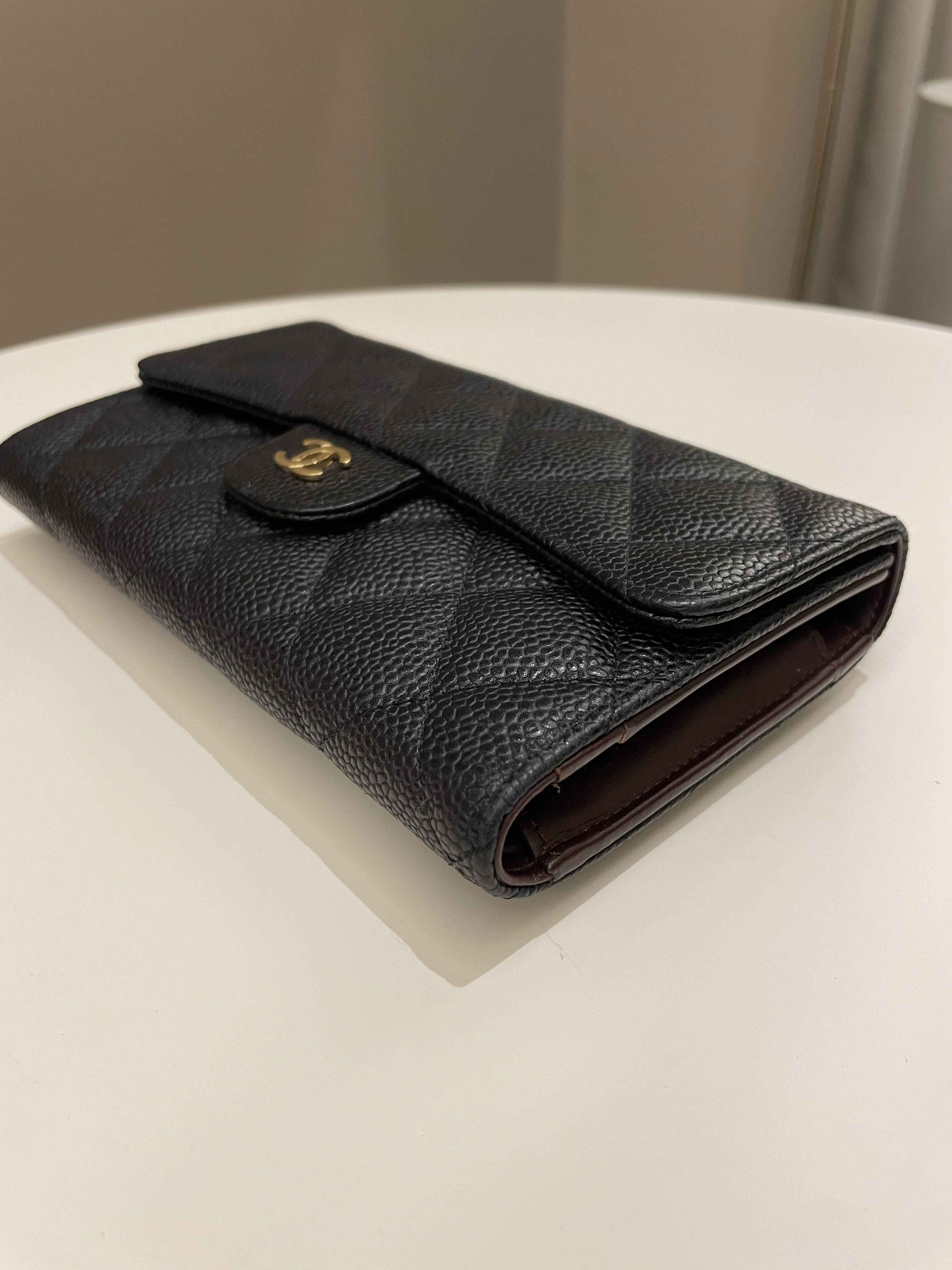 Chanel Classic Quilted Long Flap Wallet Black Caviar – ＬＯＶＥＬＯＴＳＬＵＸＵＲＹ