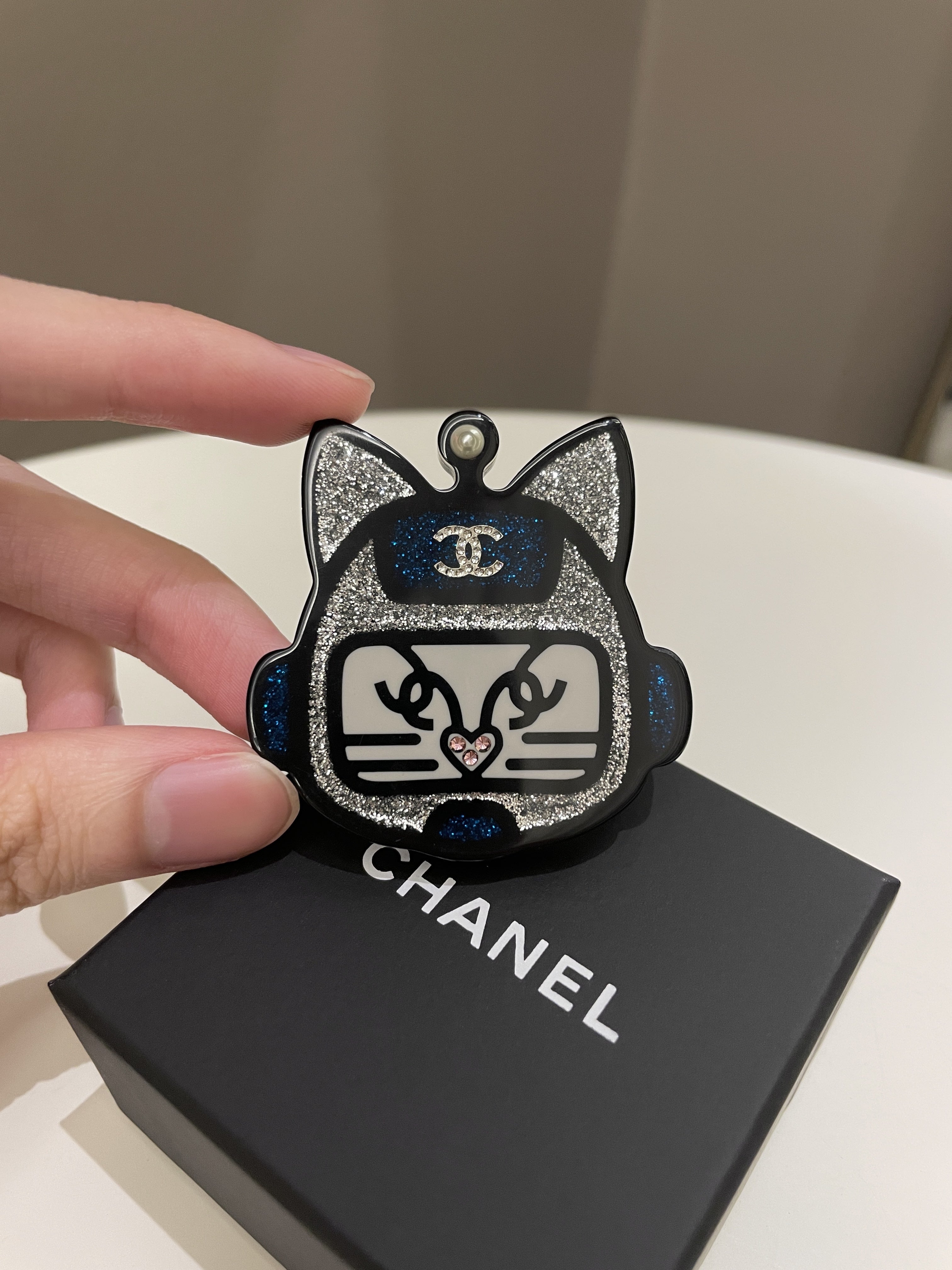 Chanel 17S Robot Cat Brooch