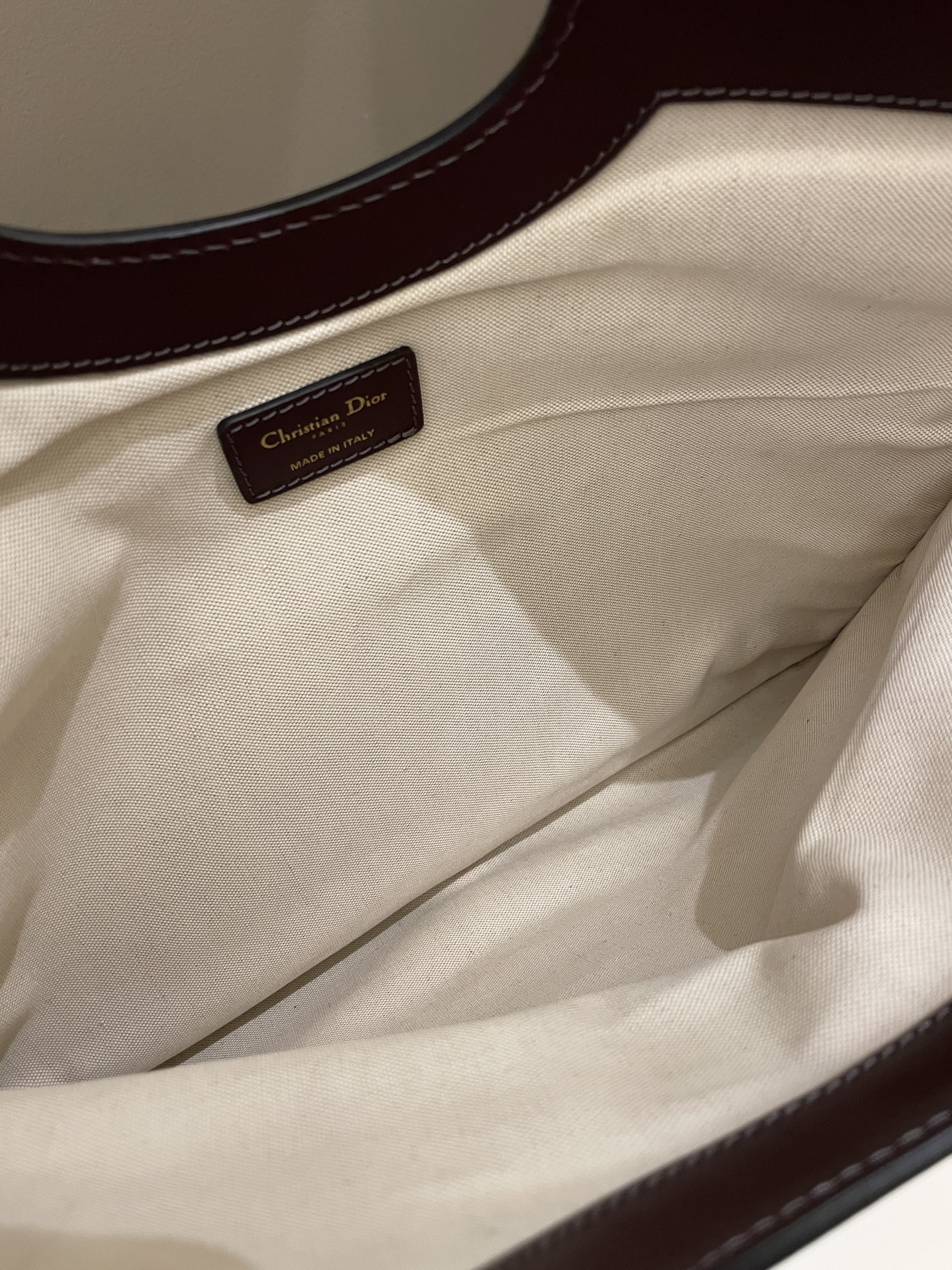 Dior Women’s Oblique Addict Folding Clutch Bag Burgundy Oblique